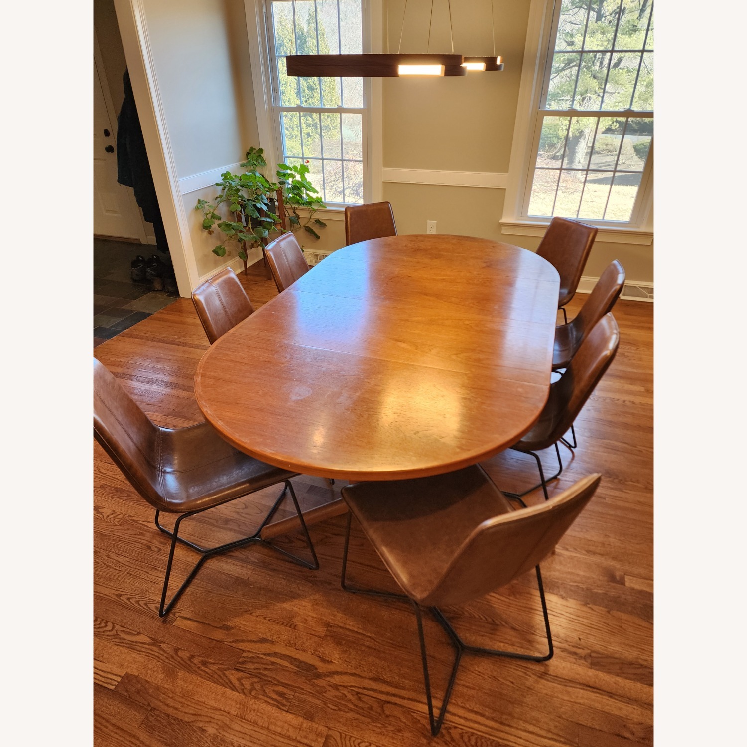 Midcentury Danish Dining Table W 2 Extensions - image-7
