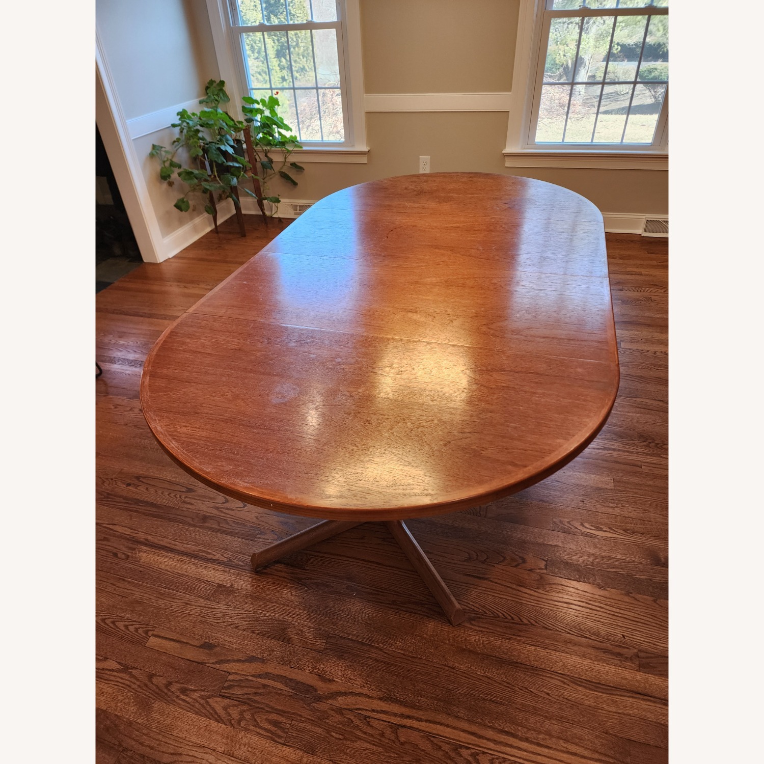 Midcentury Danish Dining Table W 2 Extensions - image-1