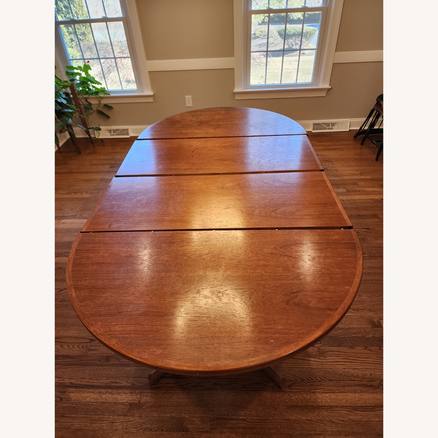Midcentury Danish Dining Table W 2 Extensions - image-3
