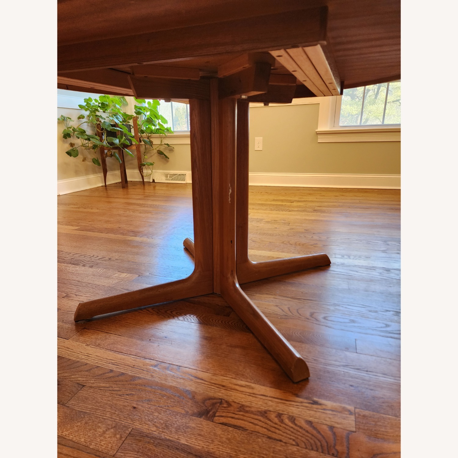 Midcentury Danish Dining Table W 2 Extensions - image-2