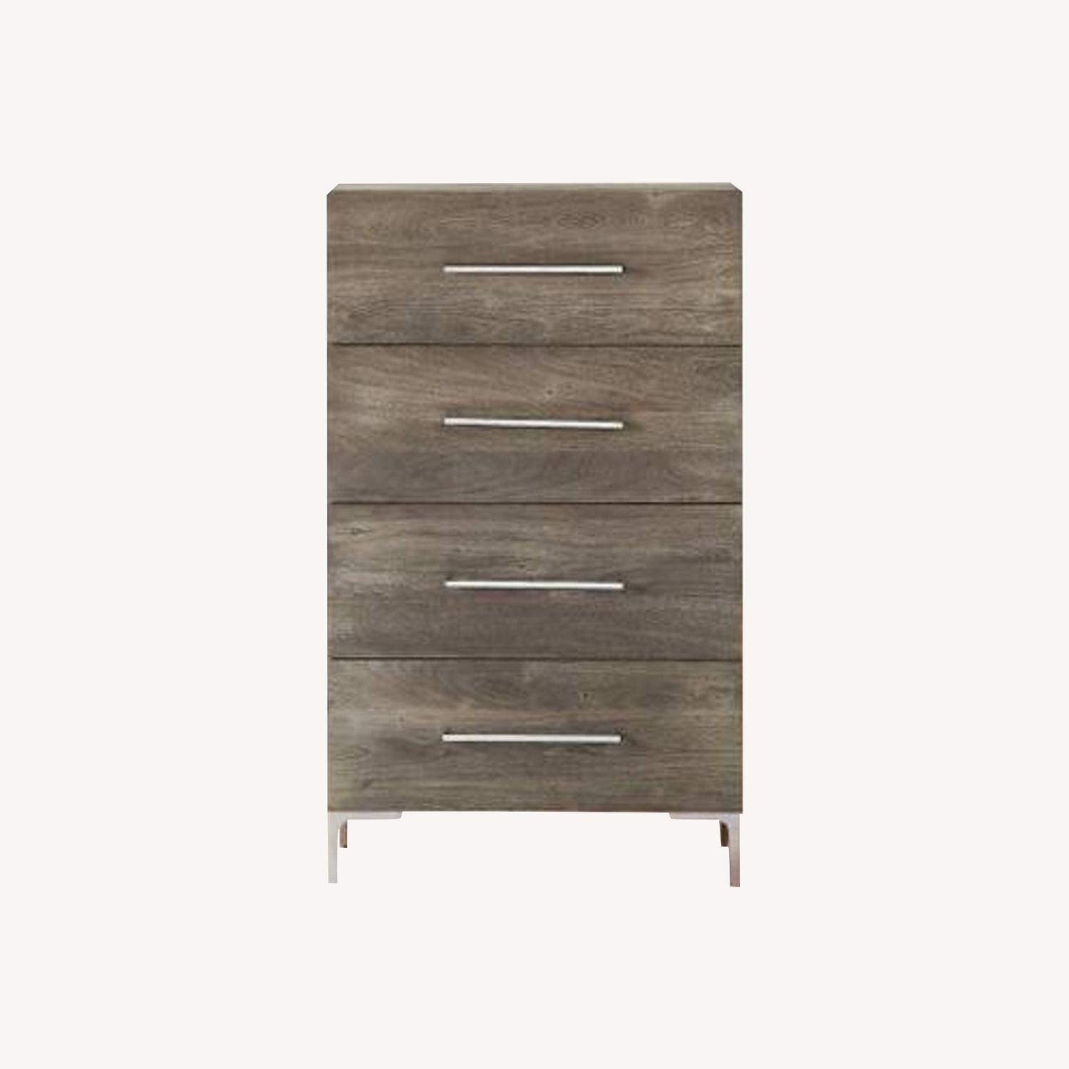 CB2 Link Grey Wash Acacia Tall Dresser - AptDeco