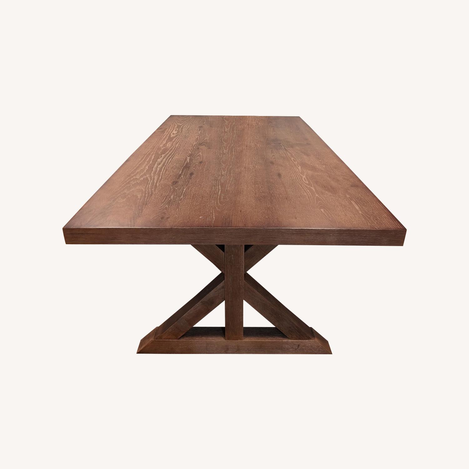 Wayfair Farmhouse Wood Dining Table - AptDeco