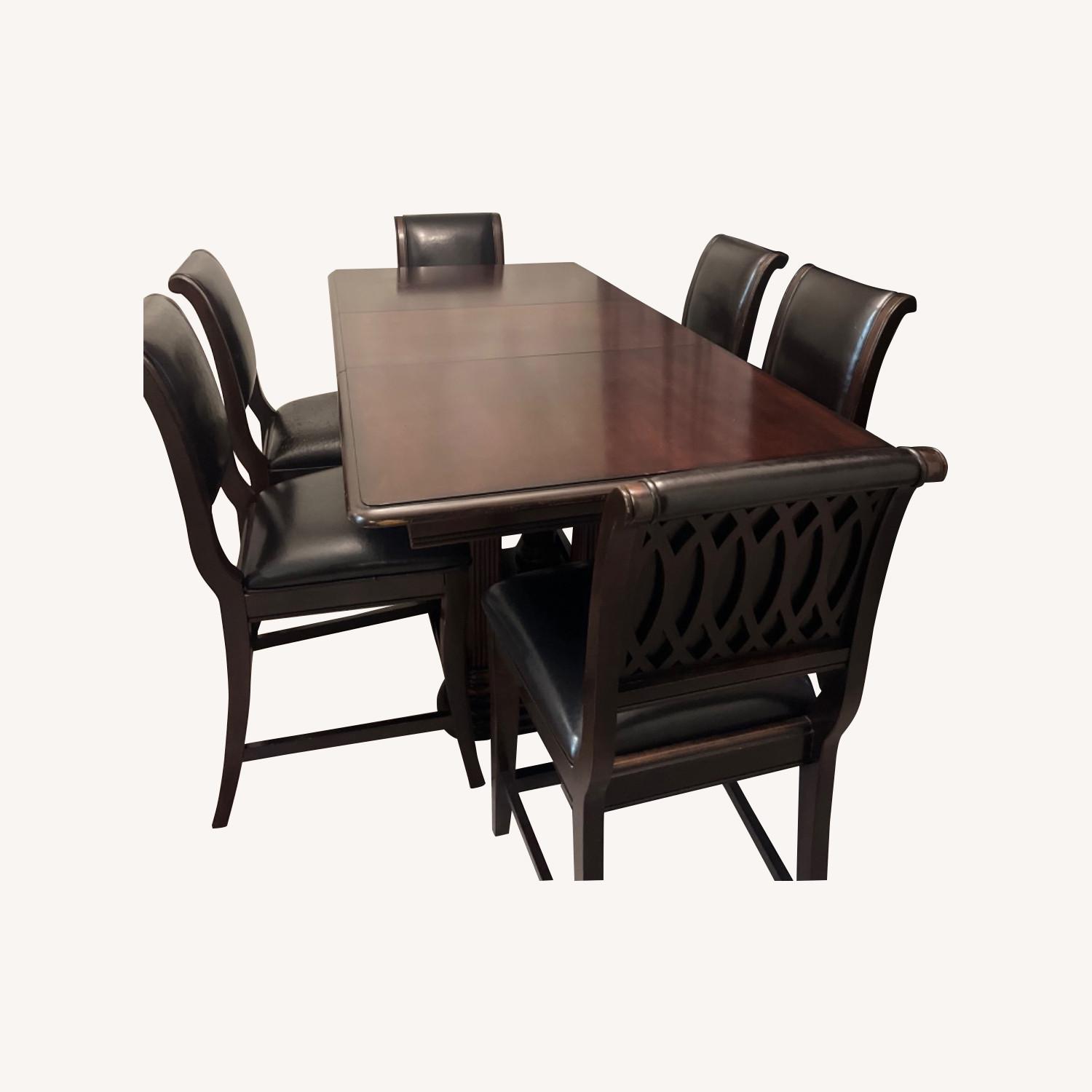 Adjustable Dining Room Set with Six Chairs - AptDeco