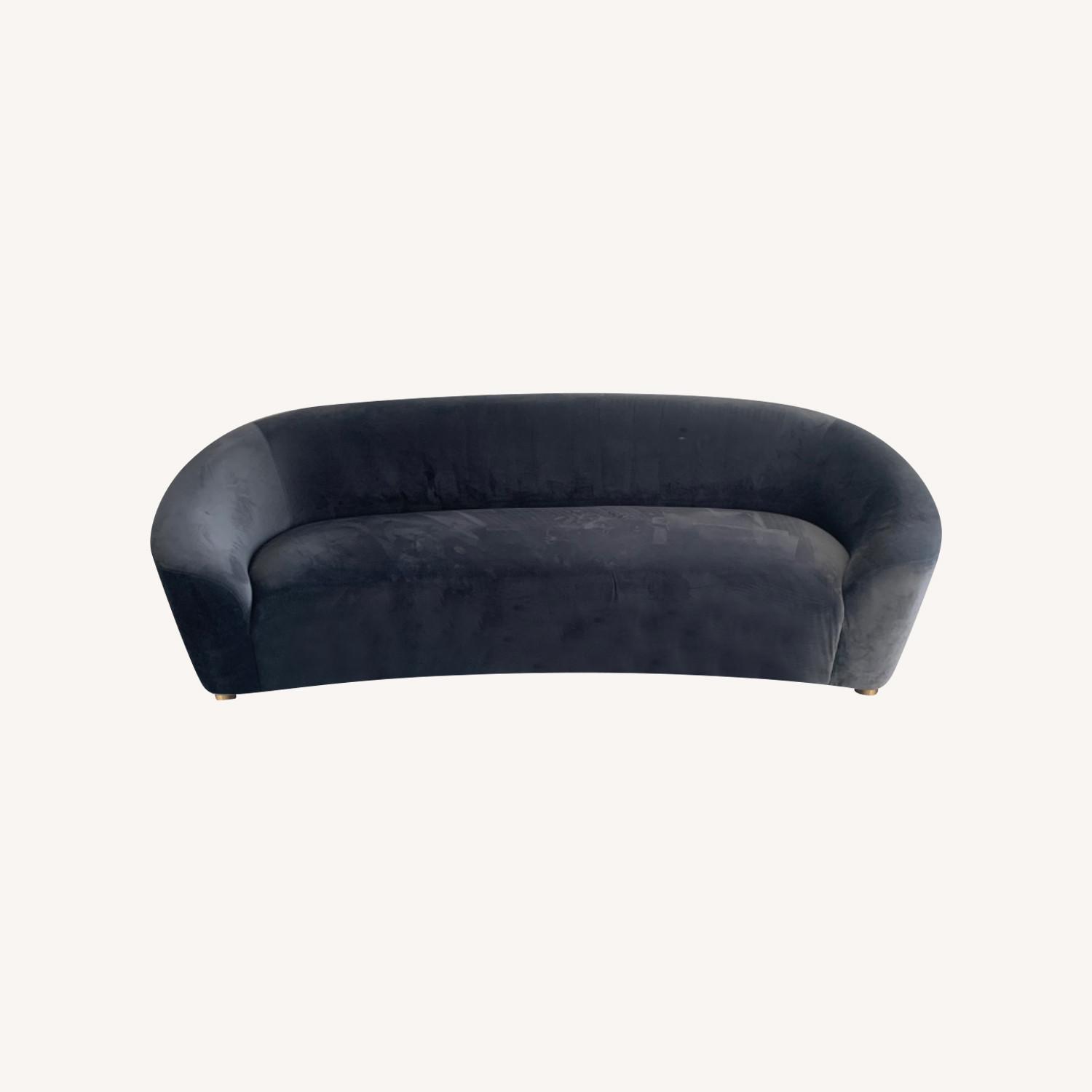 TOV Furniture Dark Grey Loveseat - image-0