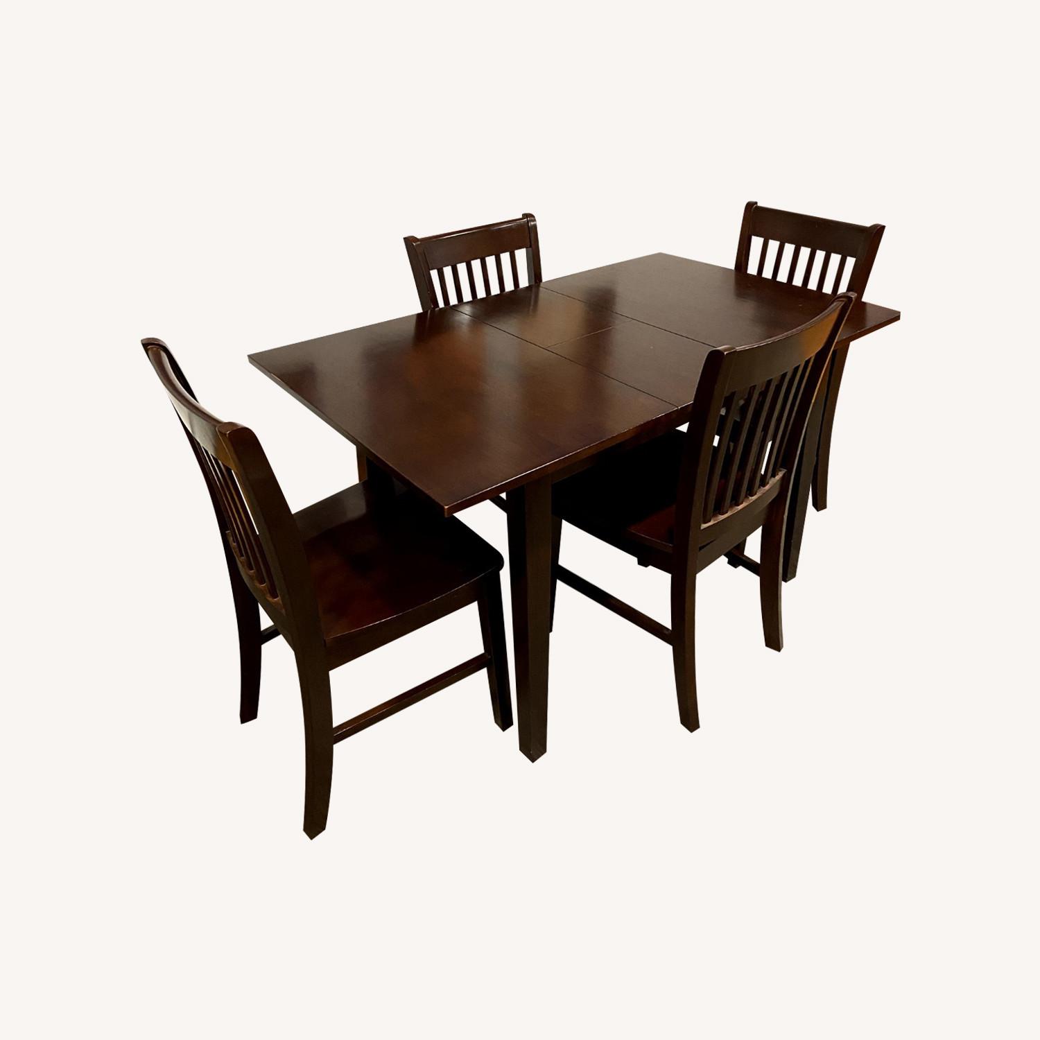 Wayfair Butterfly Leaf Solid Wood Dining Set - AptDeco