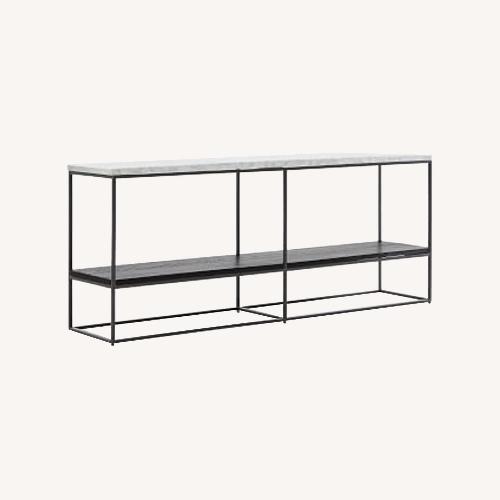 Used West Elm Streamline Media Console 60" Black for sale on AptDeco