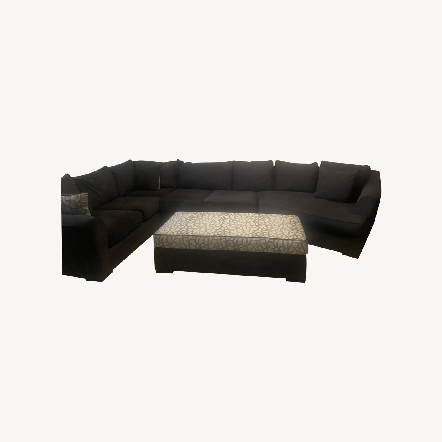 Home Zone Modern Sectional and Ottoman - image-0