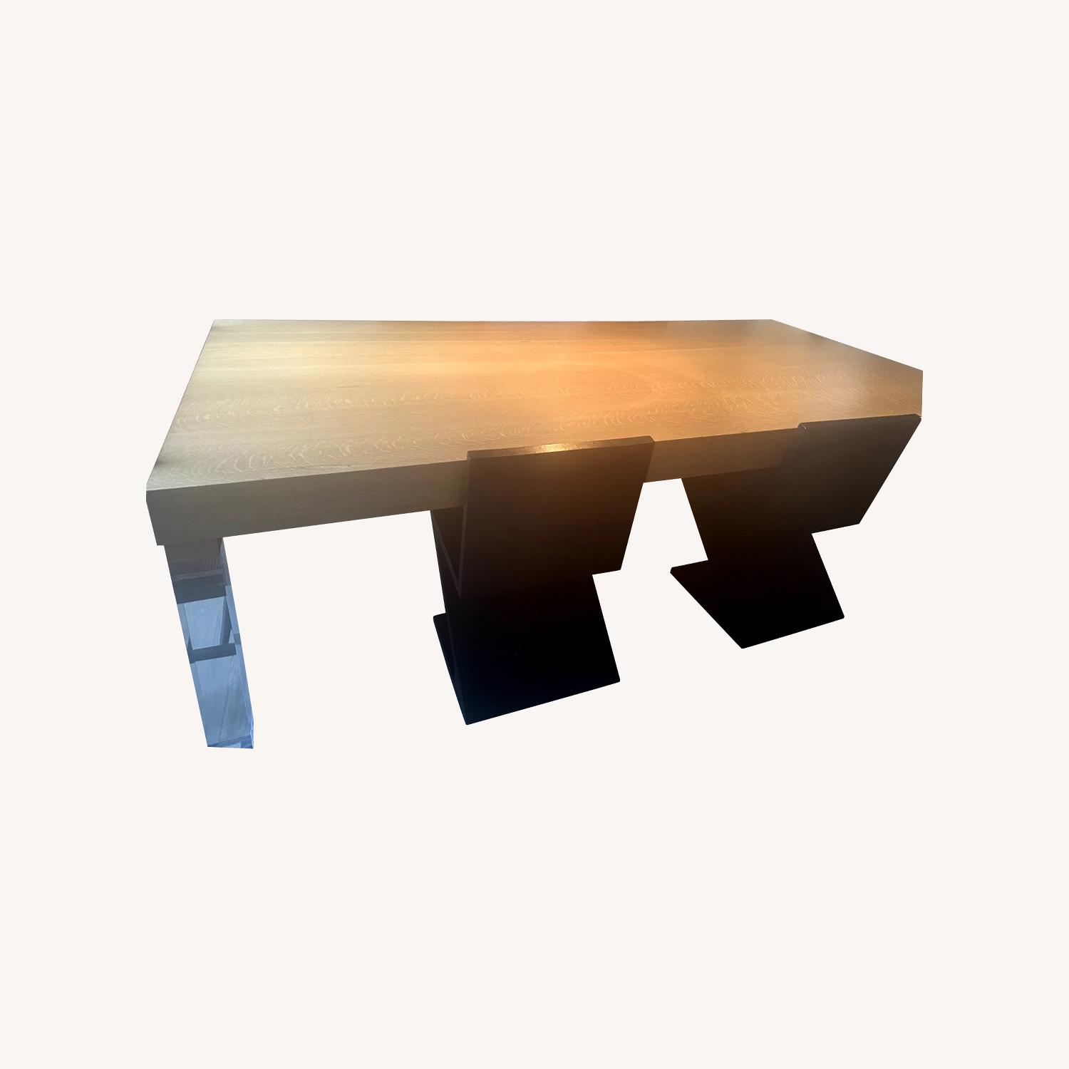 Huge Custom Solid Maple Dining Table Acrylic Legs - image-5
