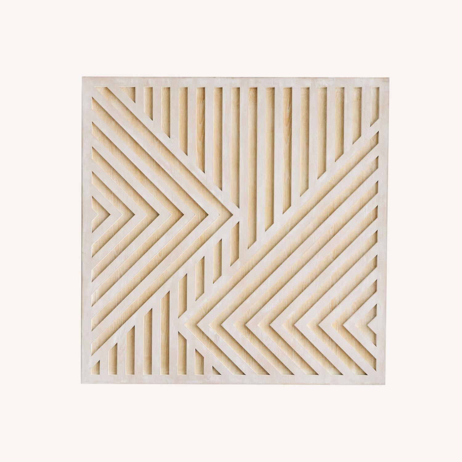 West Elm Graphic Wood Geometric Dimensional Wall Art - image-0