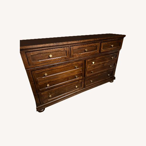 World Market Solid Wood Dresser Walnut AptDeco