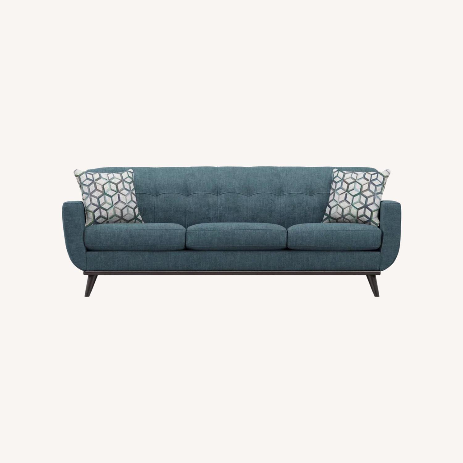 Teal Color East Side Sofa - image-0