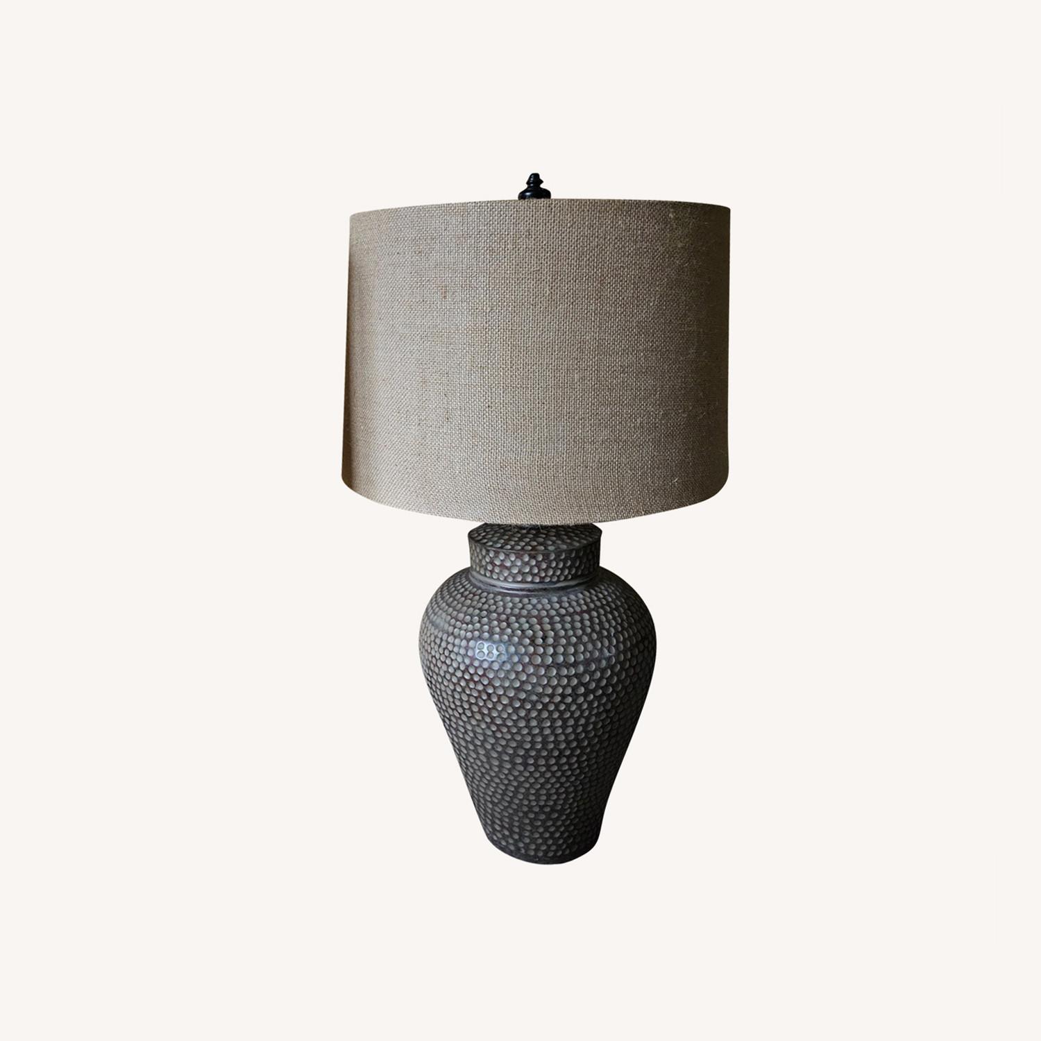 Pair of Chinese Ginger Jar Lamps in Hammered Resin - image-3