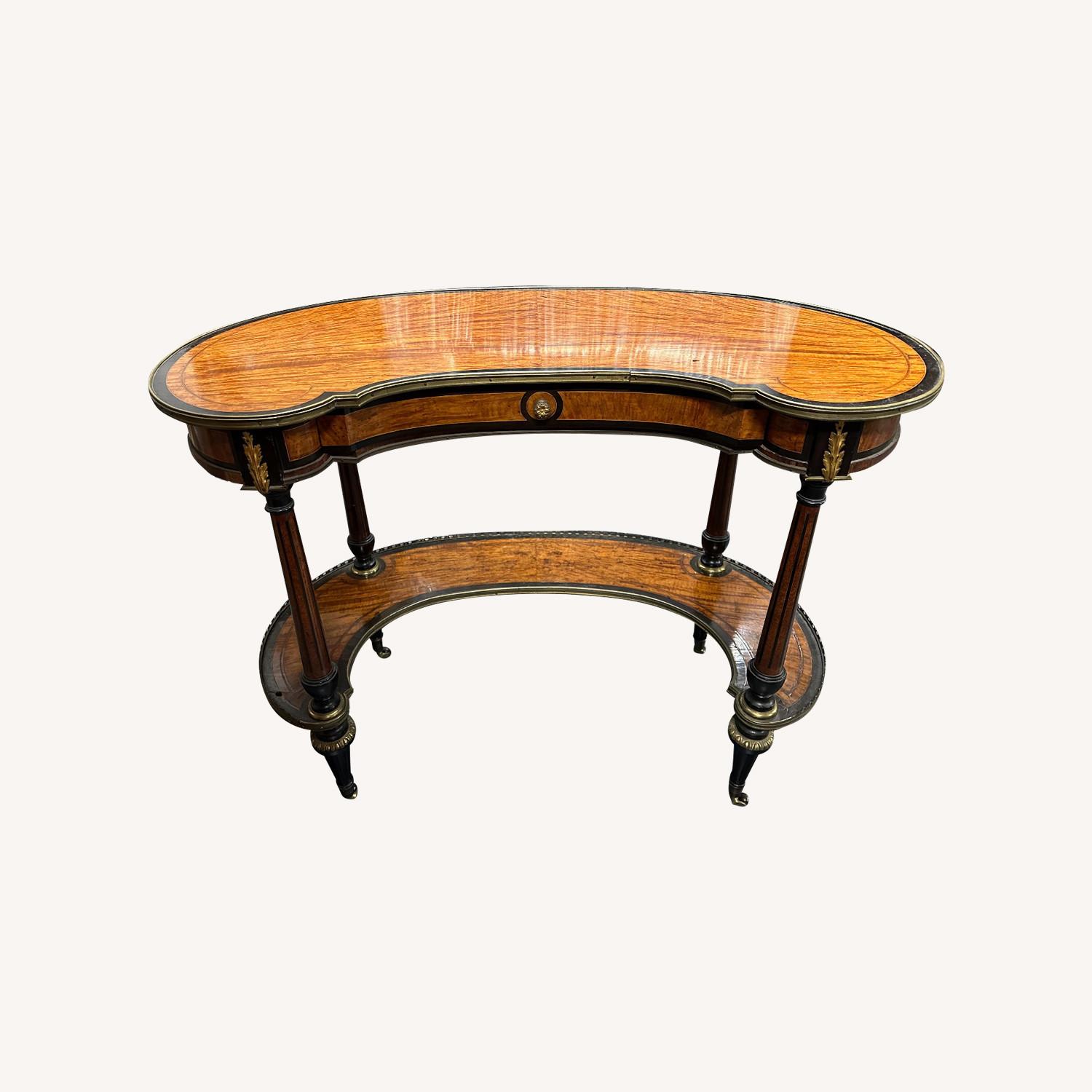 Bean Shape Writing Table Edwardian Period 1890s - image-0