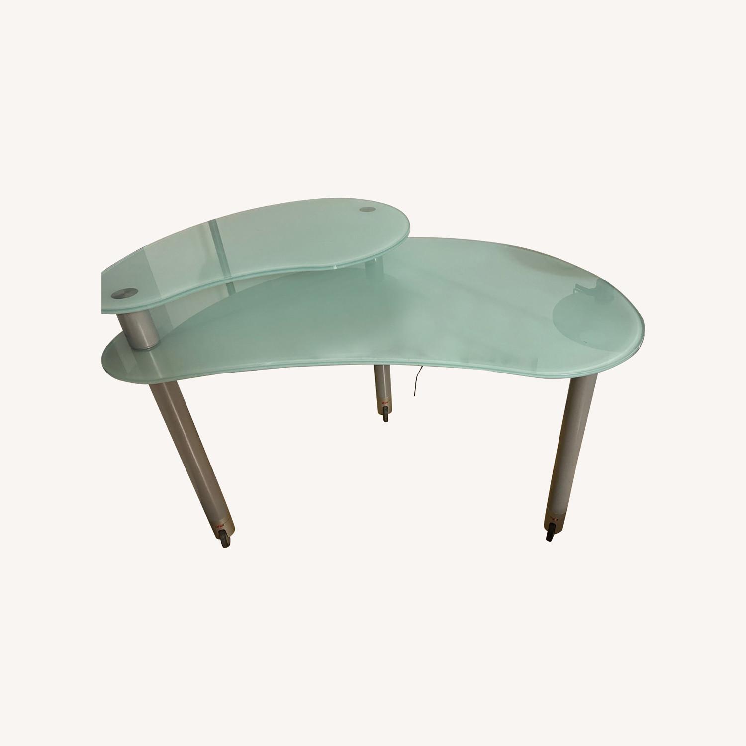 Modern Study Table with Comfortable Leather Chair - image-0