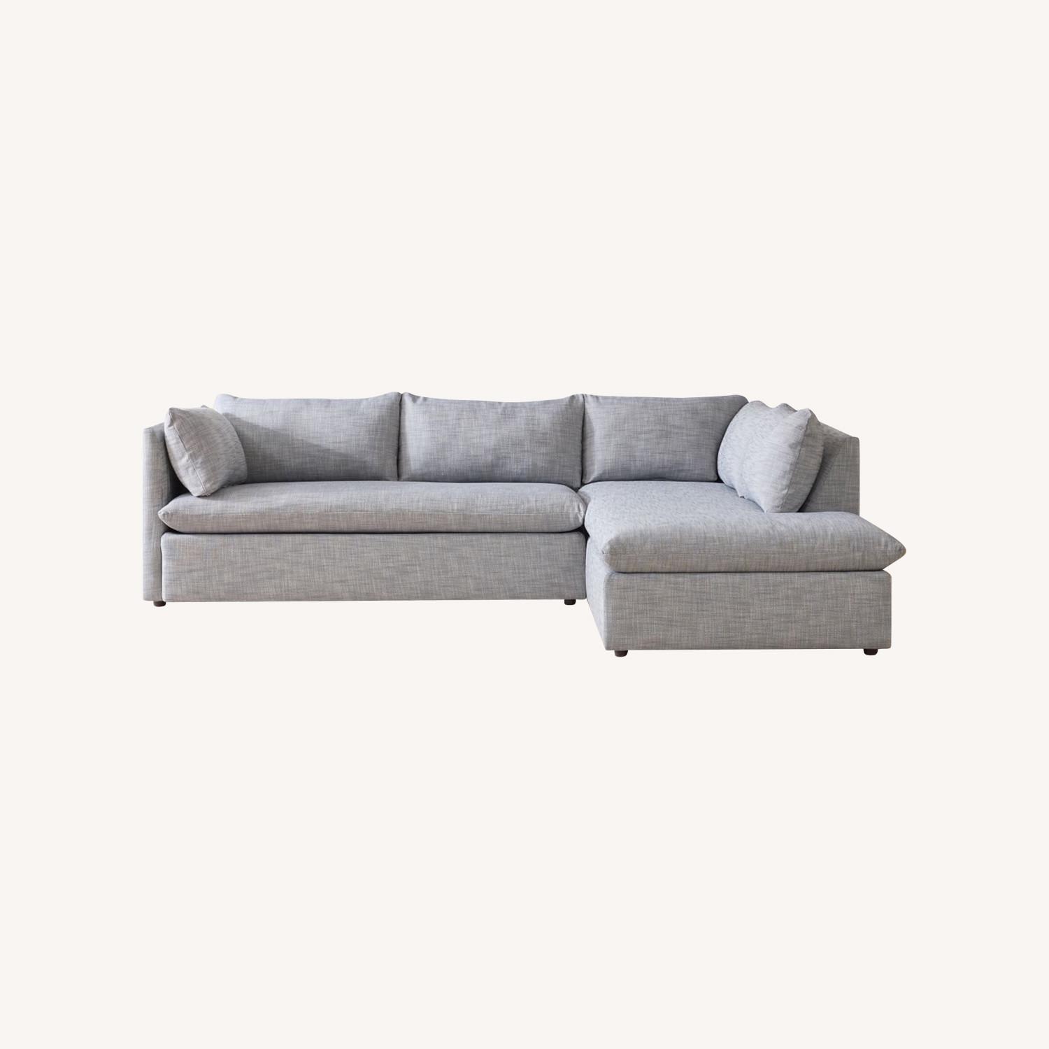 West Elm Shelter 2-Piece Bumper Chaise Sectional - image-0