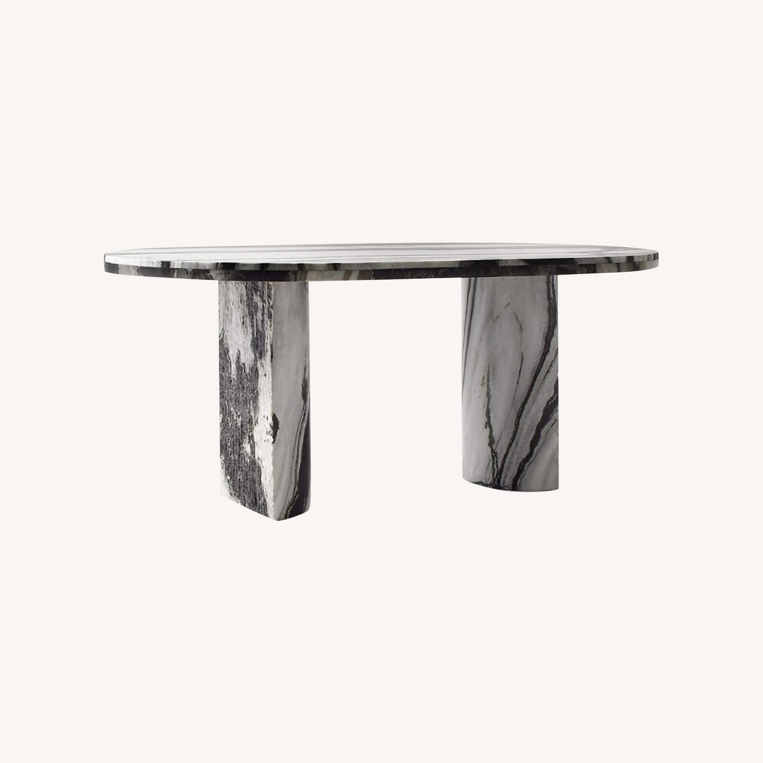CB2 Julius Oval Marble Dining Table 72" - image-0