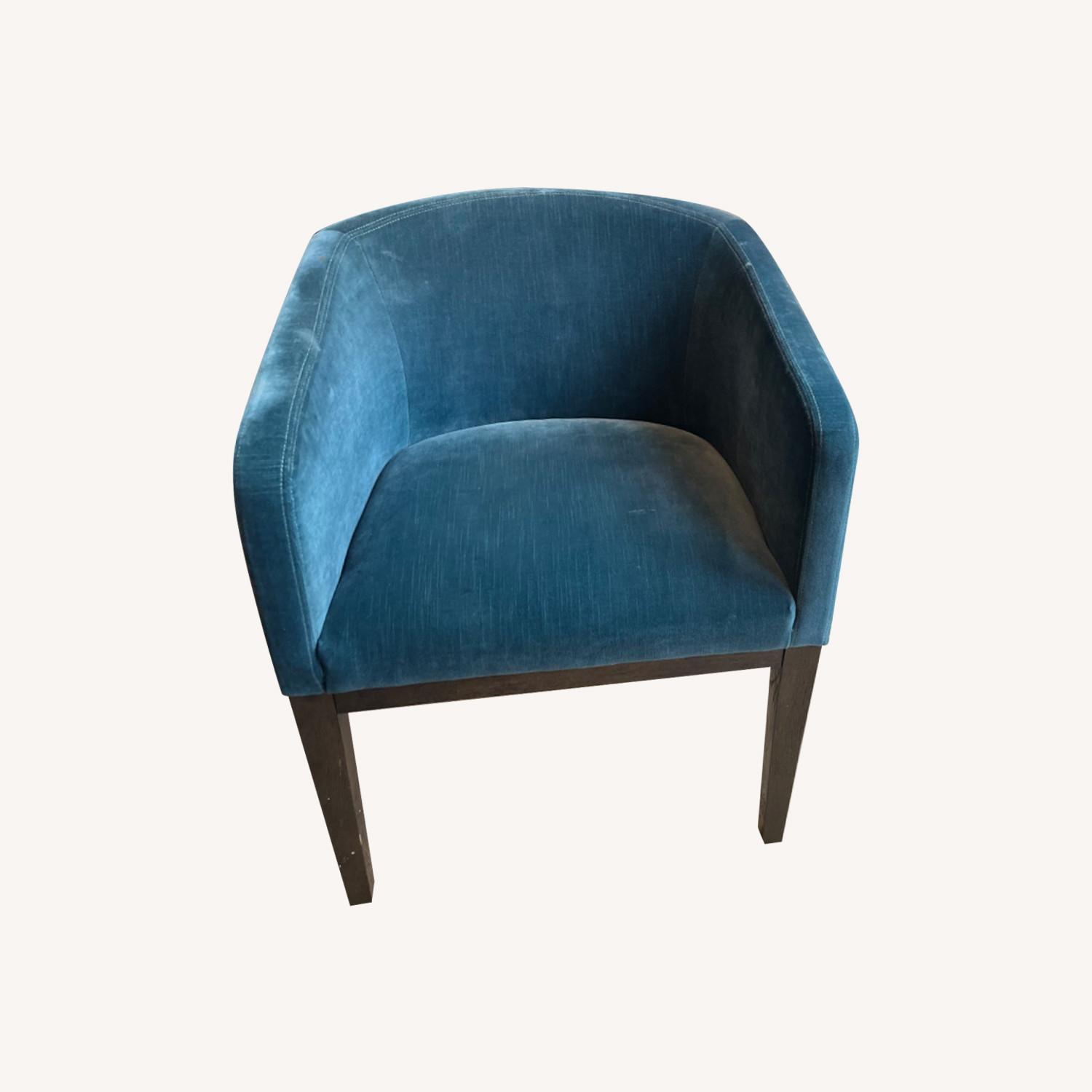 Restoration Hardware Teal Velvet Morgan Chairs - image-0