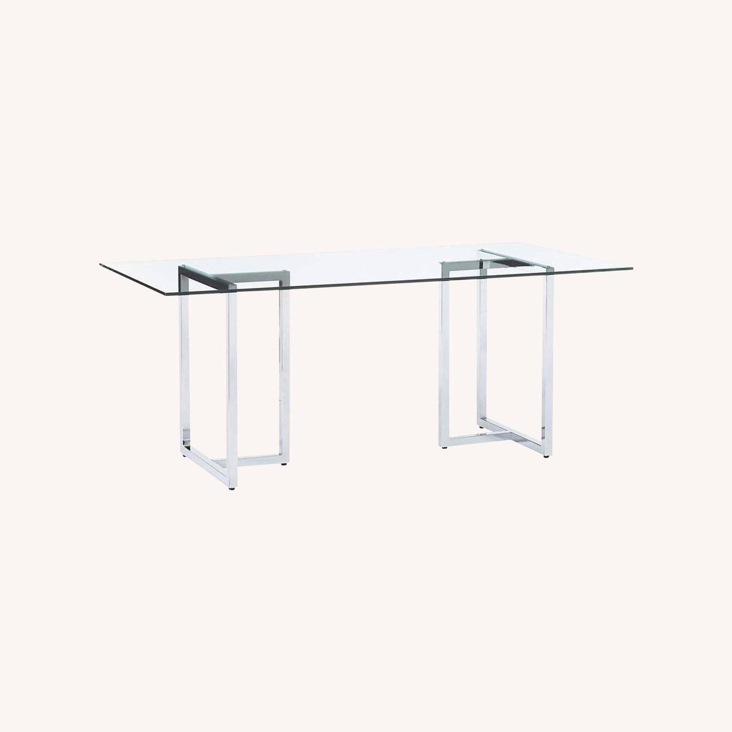 CB2 Silverado Chrome 72" Rectangular Dining Table - image-0