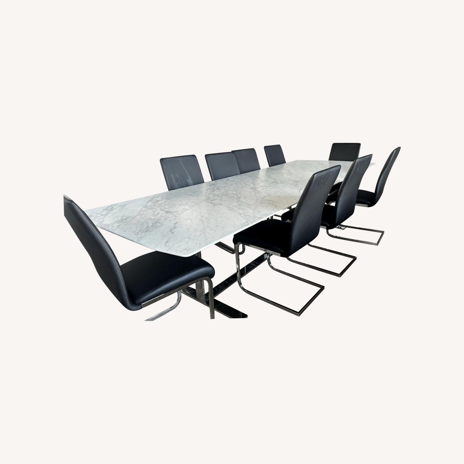 B&B Italia White Marble Eileen Dining Table - AptDeco