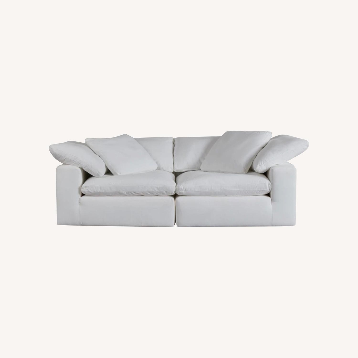 Nixon White Comfy Elegant Couch - image-0