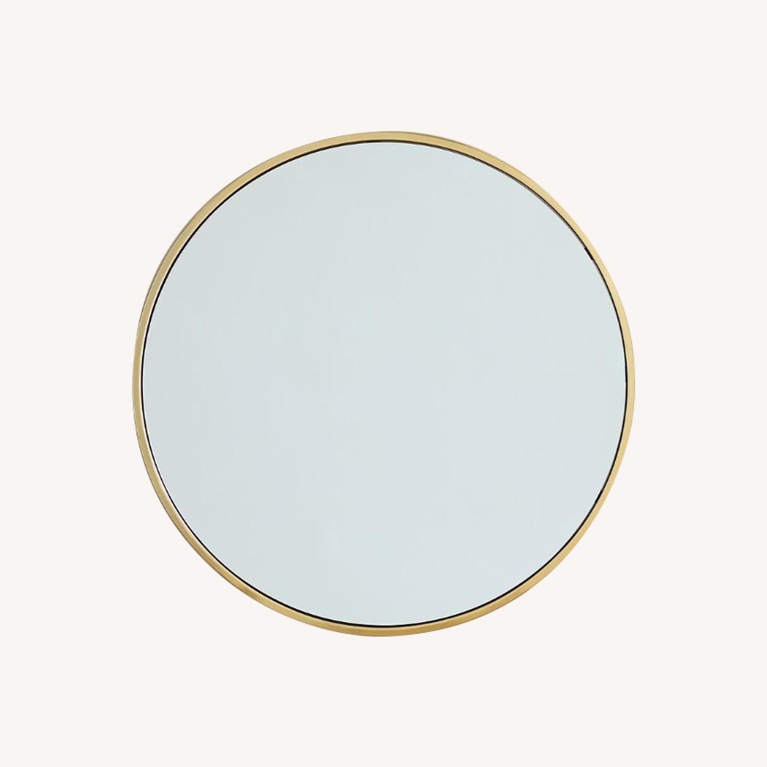 West Elm Metal Frame Round Mirror - image-0