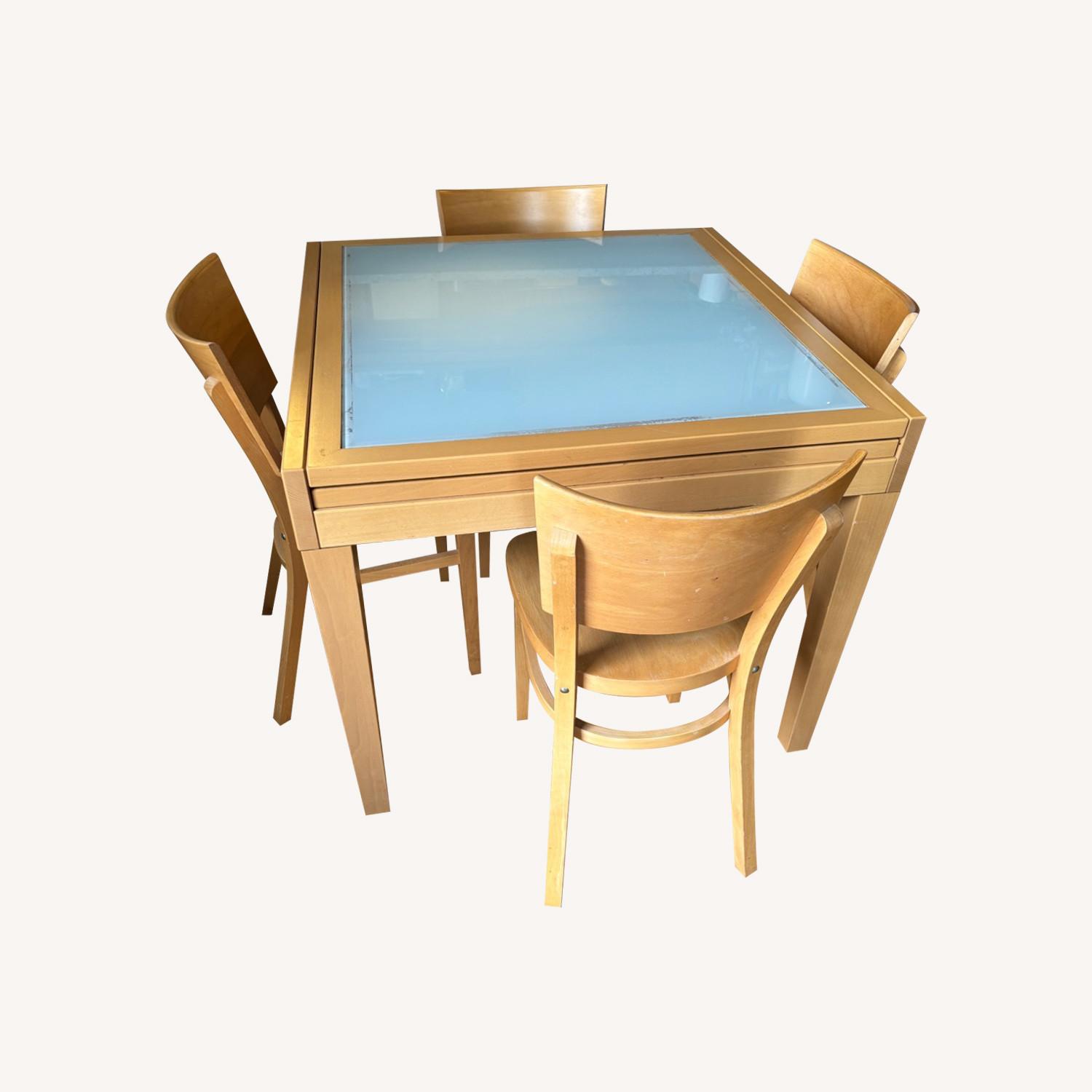Expandable DWR Dining Table and 4 Chairs - AptDeco