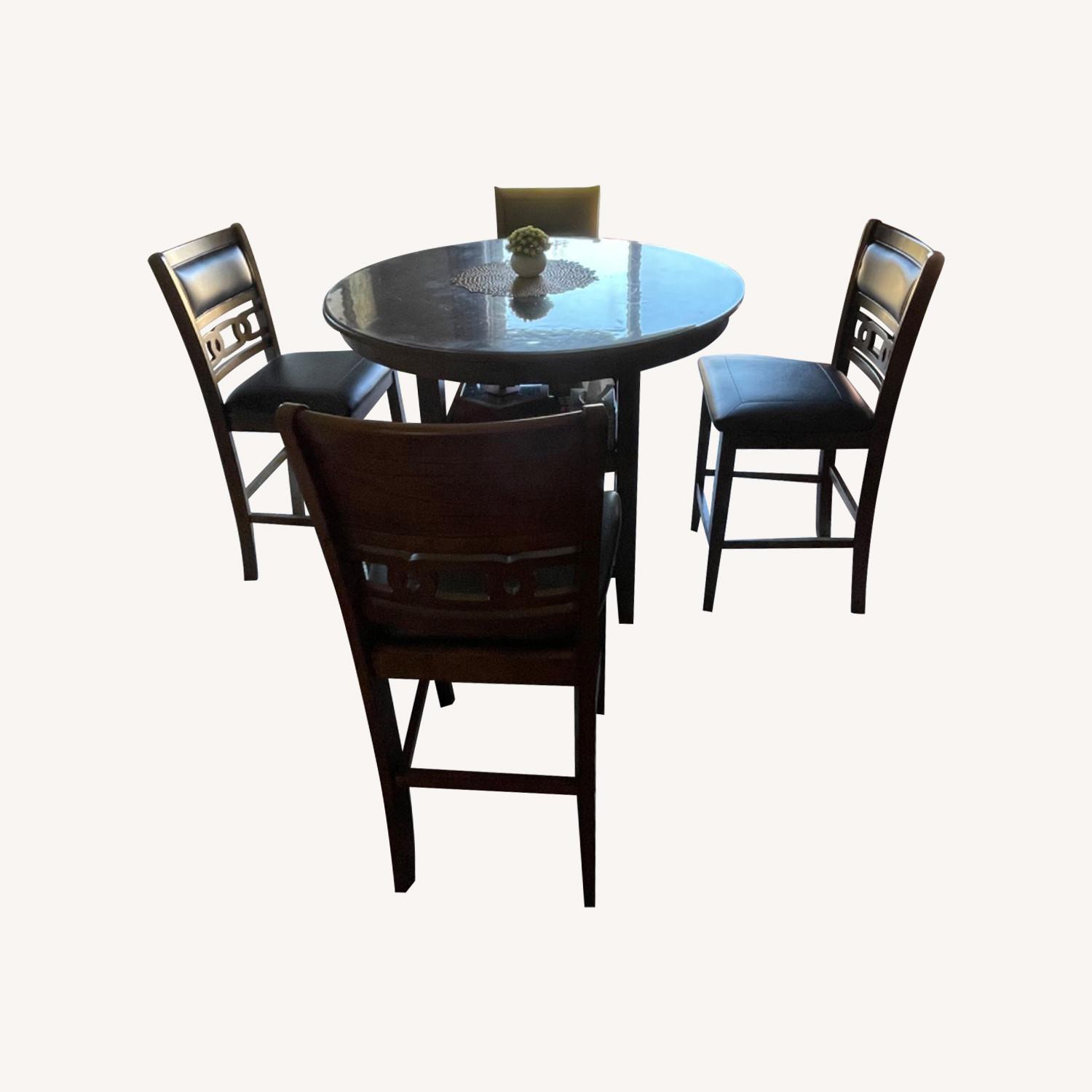 Counter High Dining Set with 4 Chairs - image-0