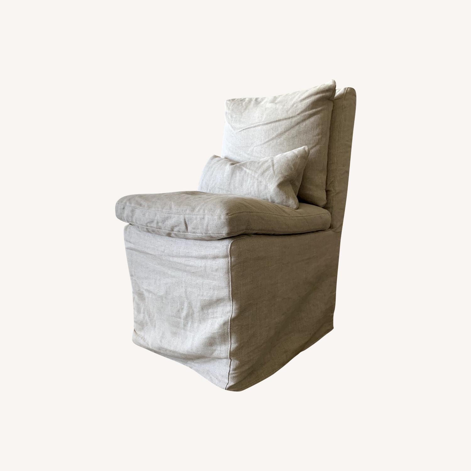 Restoration Hardware Slipcovered Dining Side Chairs - AptDeco