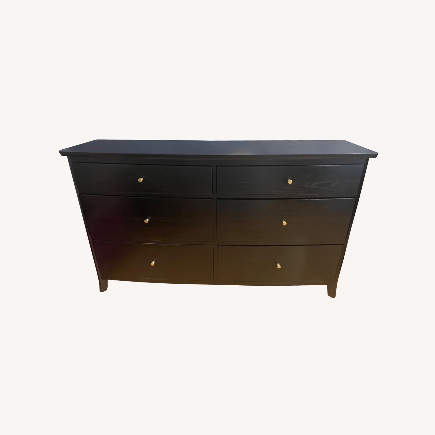 pottery barn black dresser Made Goods York Dresser Black Leather – CLAYTON GRAY HOME main image 1