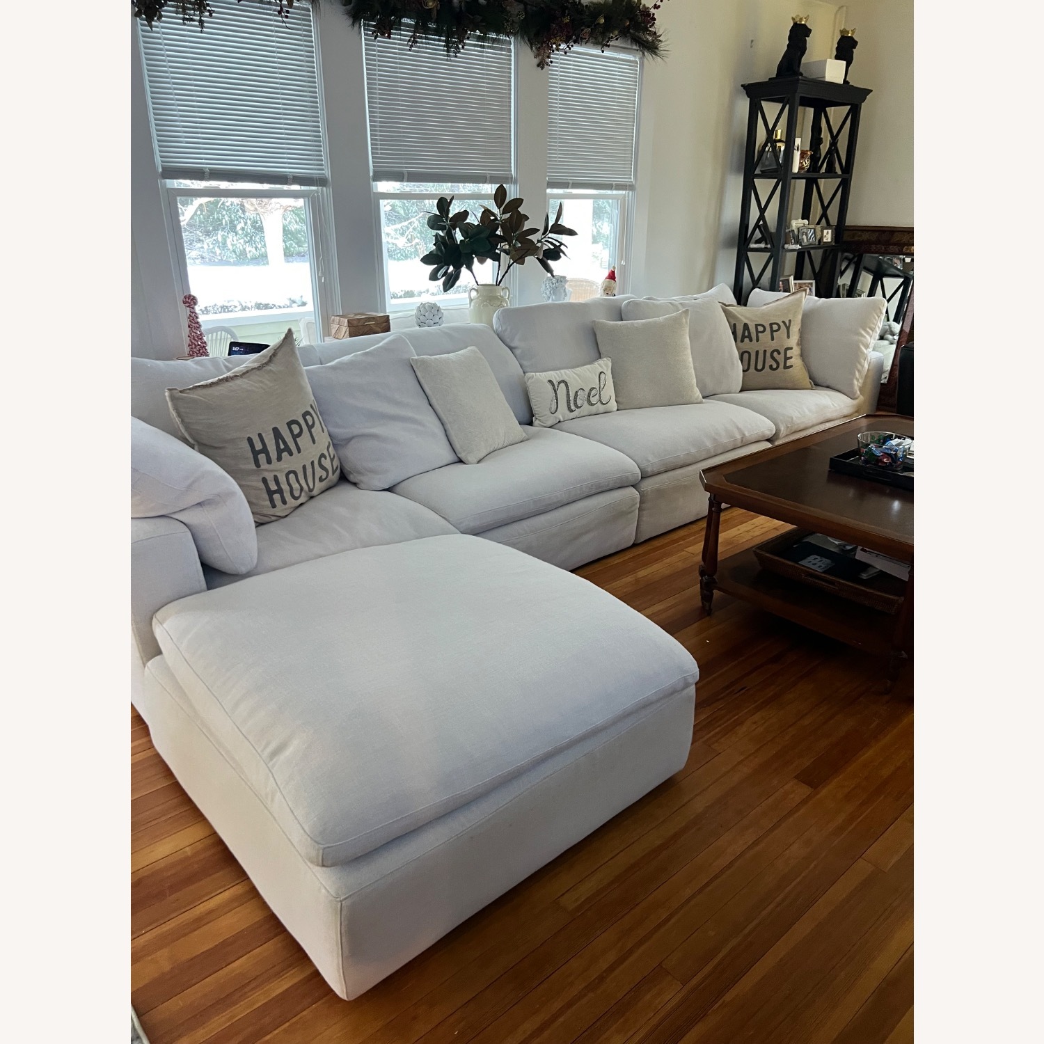 Restoration Hardware Cloud Modular Linen 5 Piece Sectional - image-5