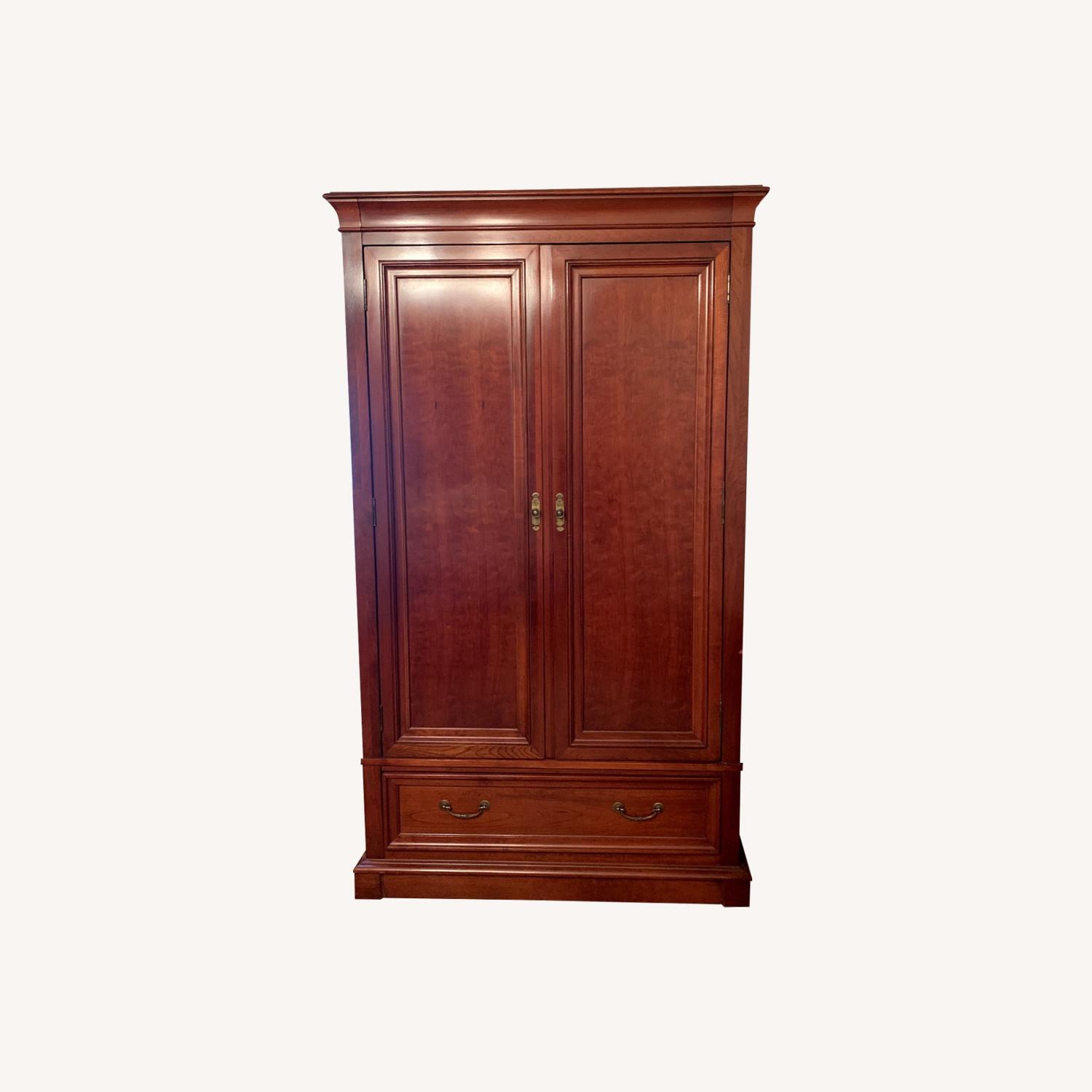 Ethan Allen Medallion Cherry Wood Armoire - AptDeco
