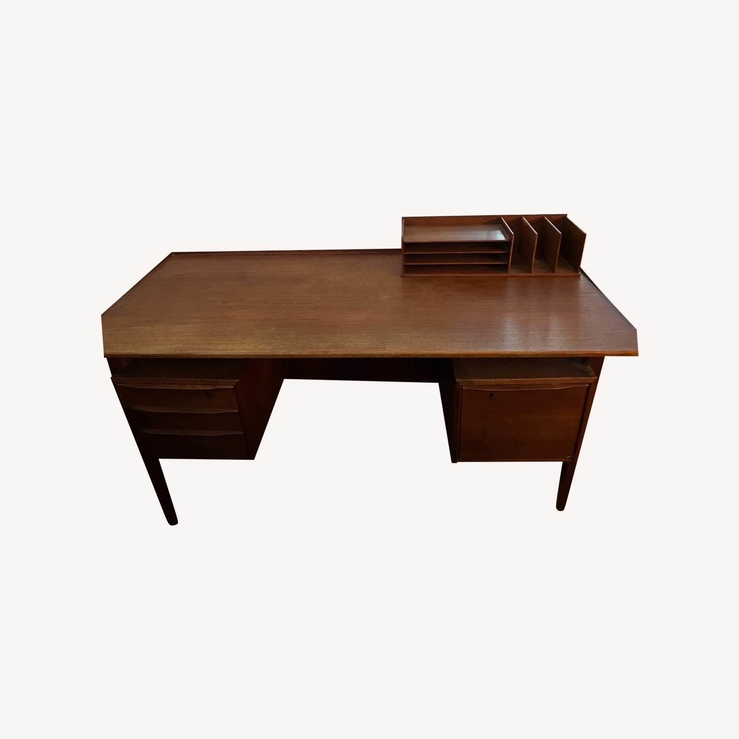 Large Desk With File Drawer - image-0