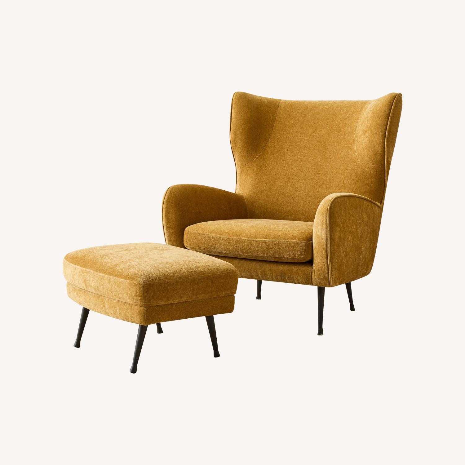 Wood Chair West Elm Mustard Chair Mid-Century Show Wood High-Back