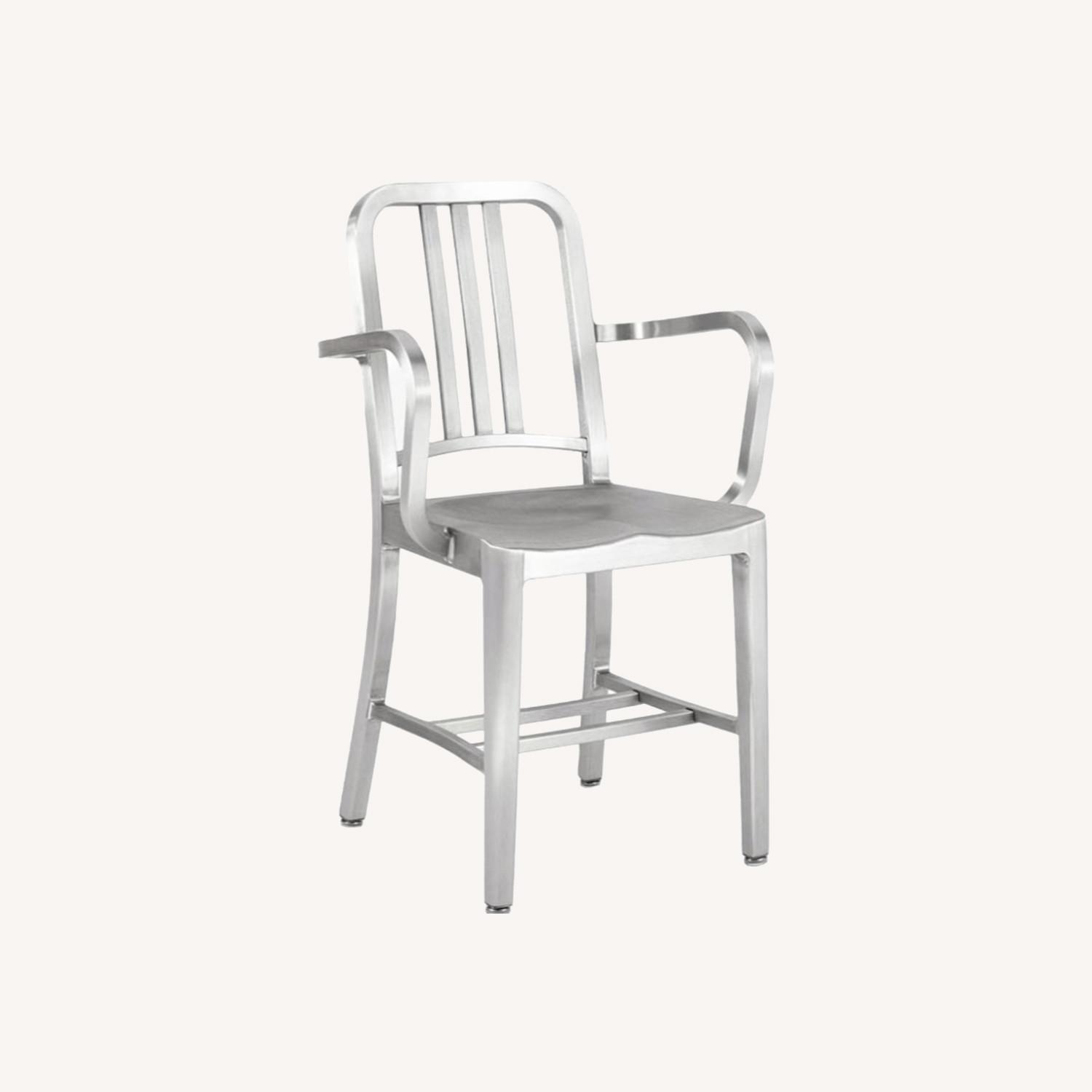Emeco Aluminum Metal Armchair - image-0