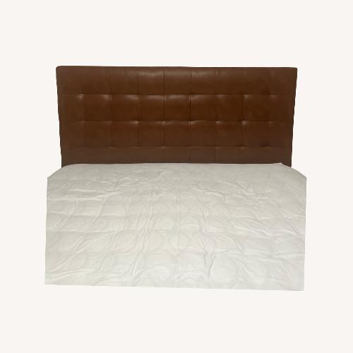 Used West Elm King Size Leather Bed for sale on AptDeco