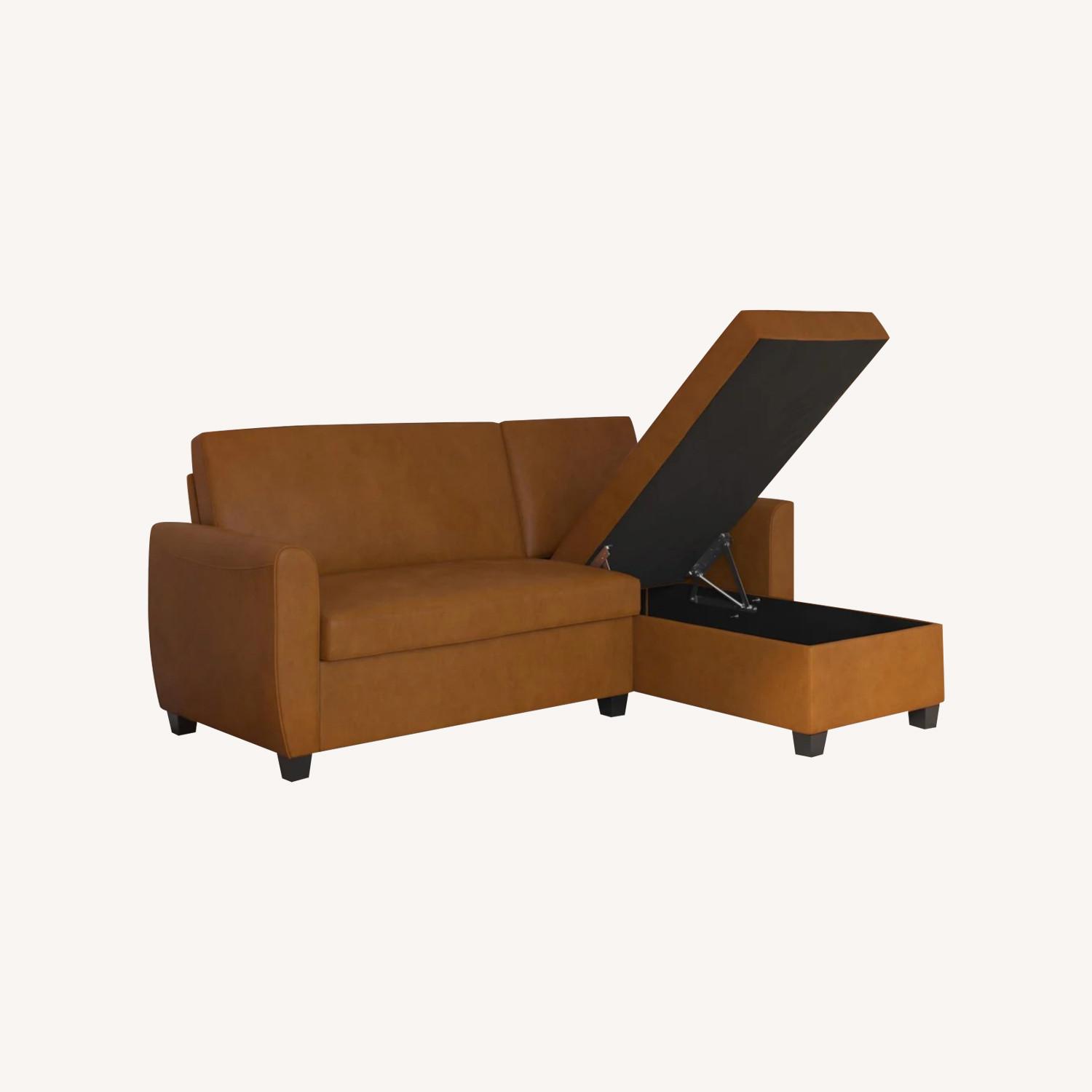 DHP Noah Sectional Sofa Bed with Storage - AptDeco