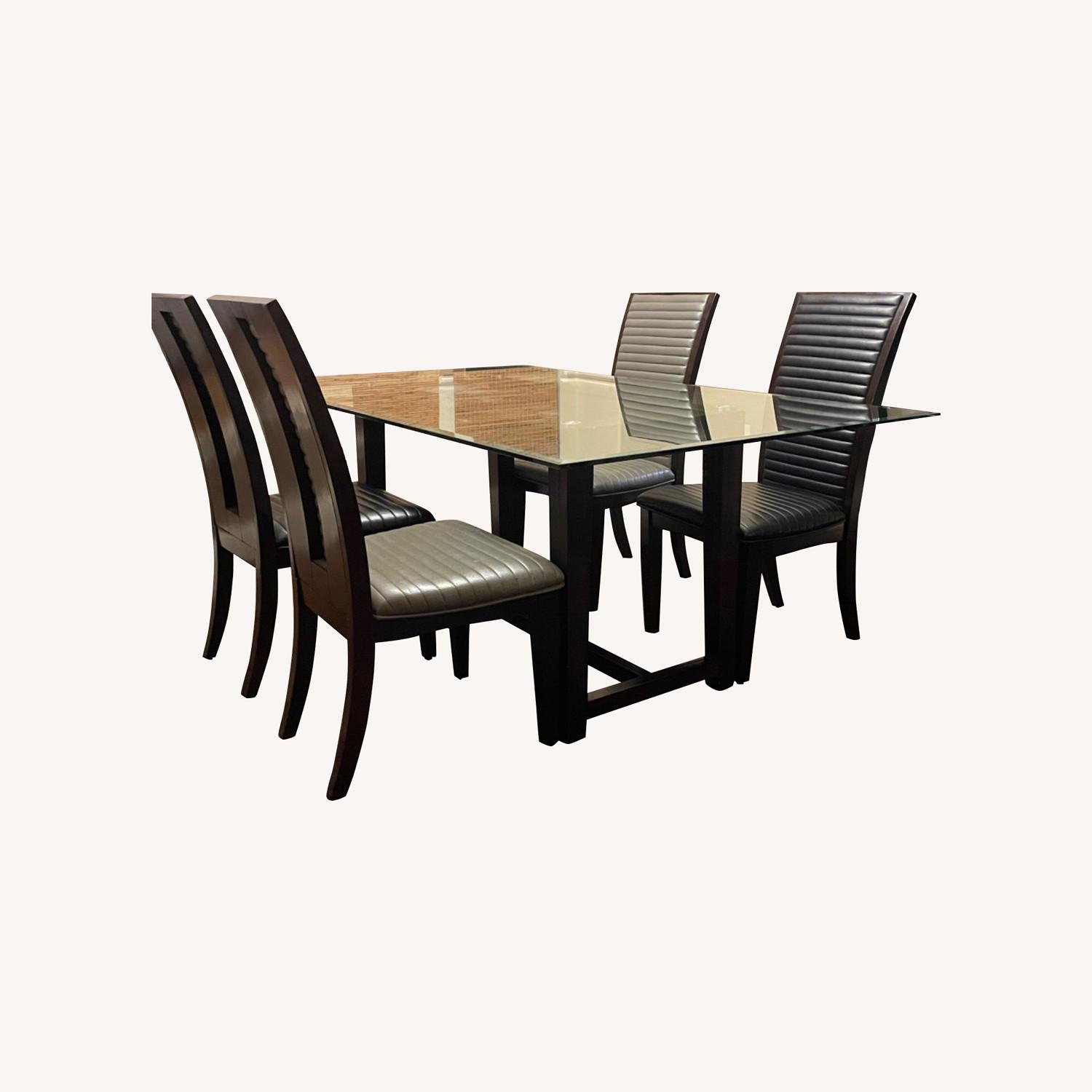 Glass Dining Table Set of 4 - image-0