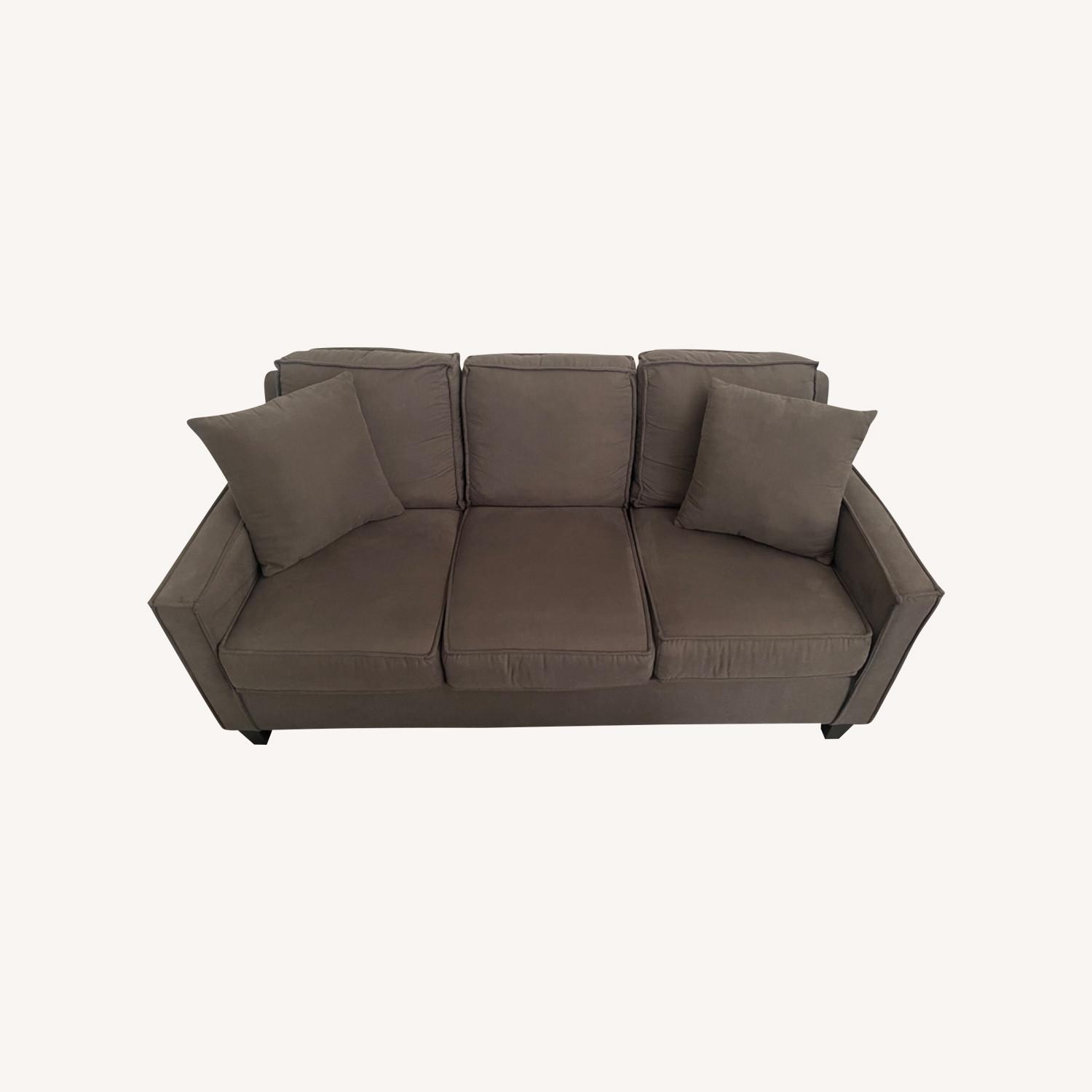 Bob's Discount Furniture 6ft Dark Grey Sofa - image-0
