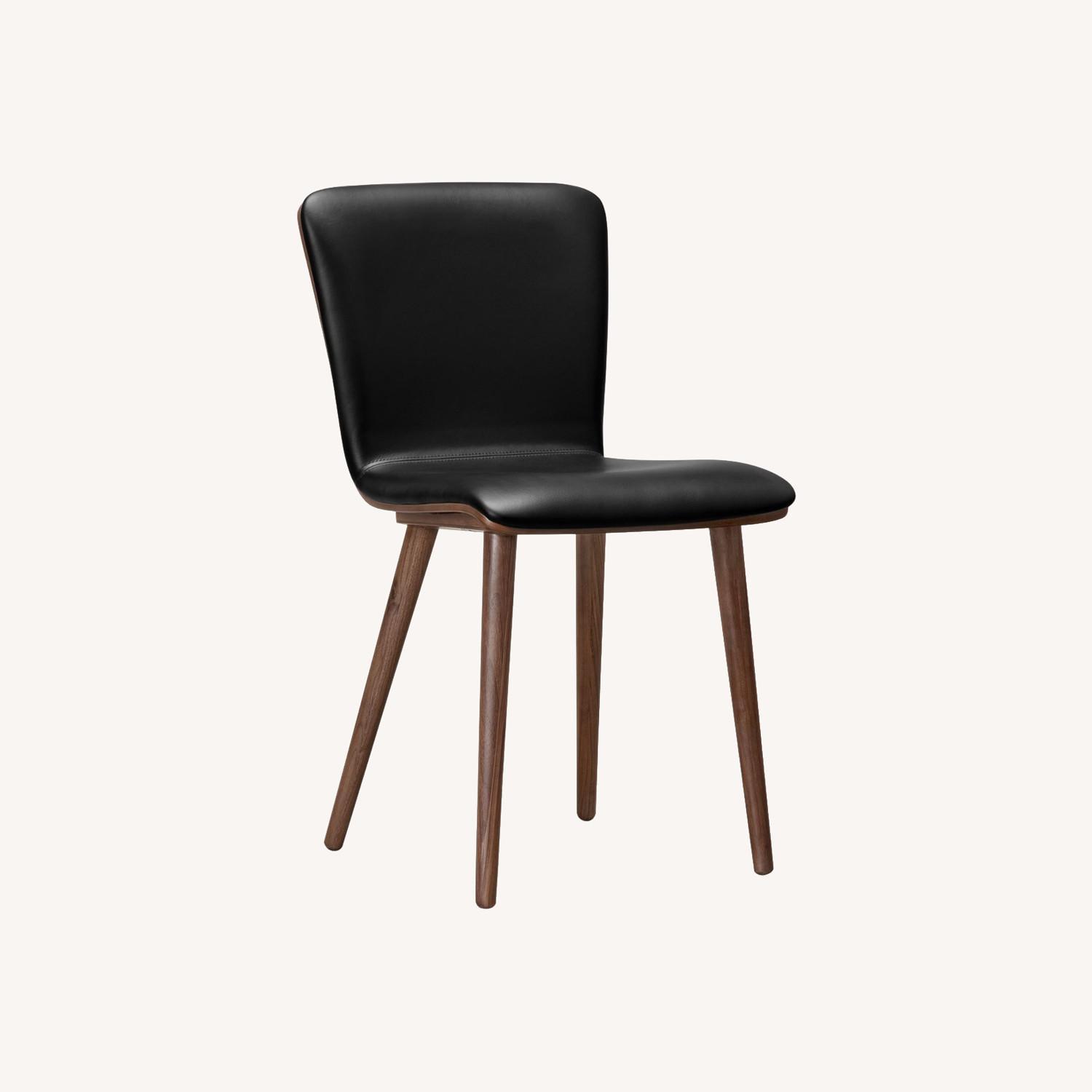 West Elm Boulder Leather Dining Chair (Set of 2) - image-0