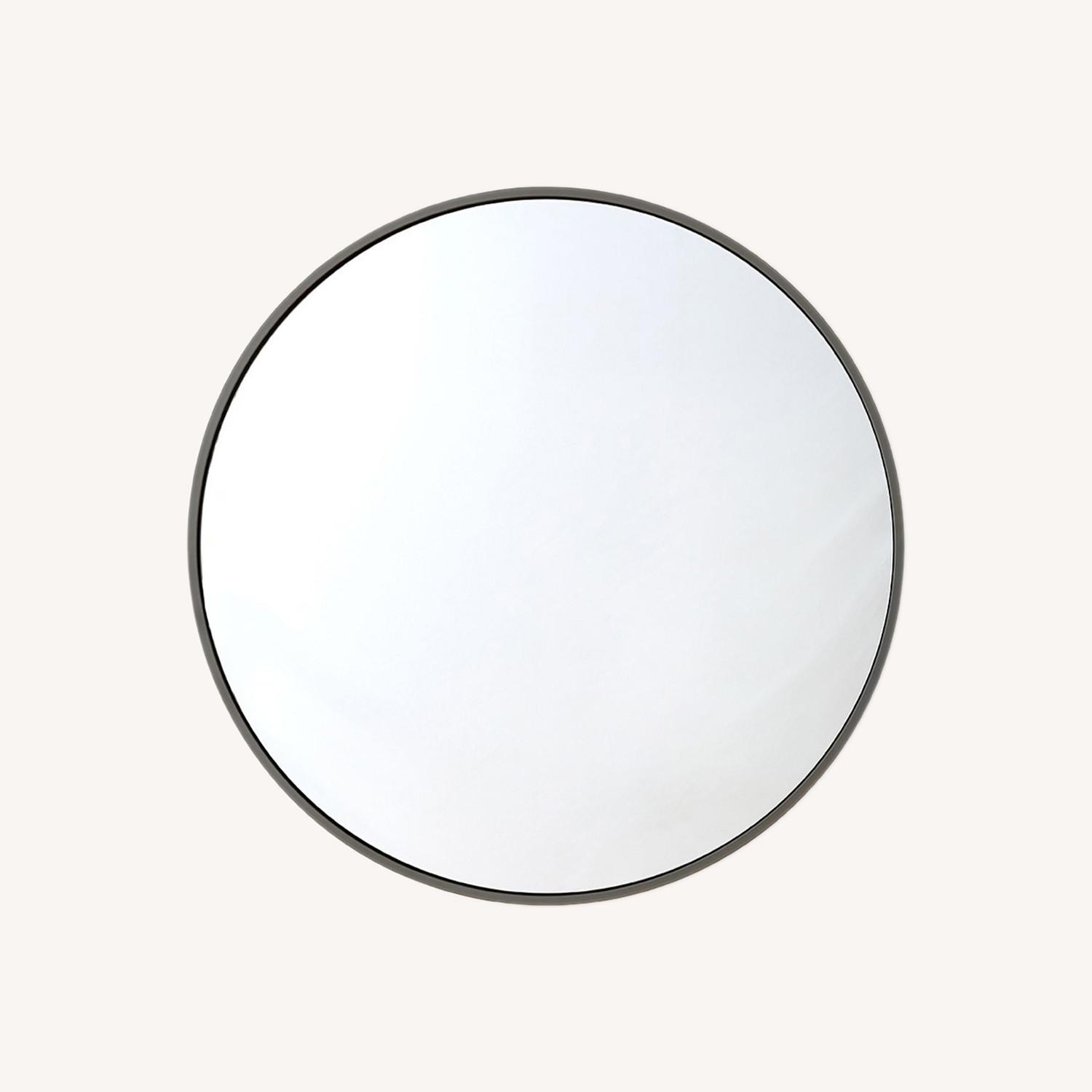 West Elm Metal Frame Round Mirror - image-0