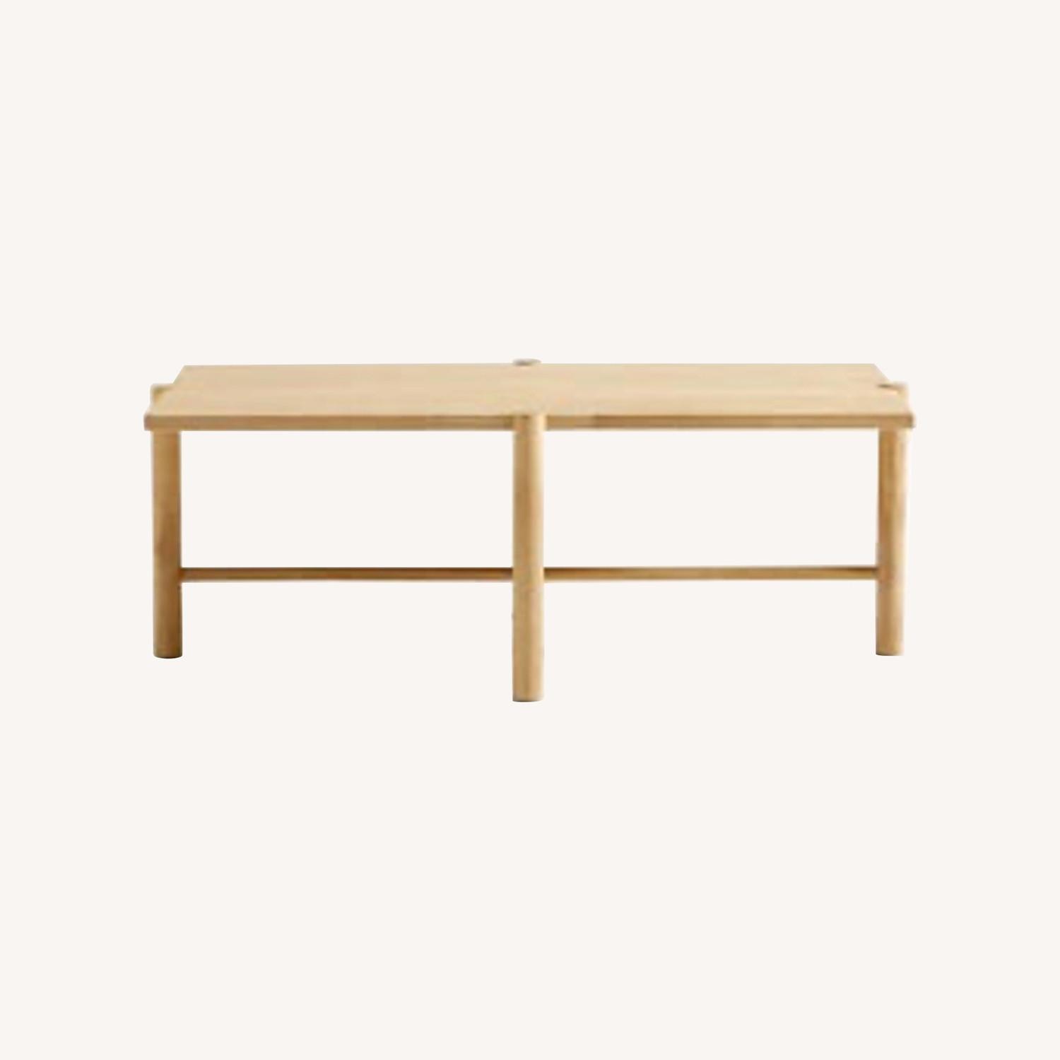 Crate & Barrel Natural Wood Coffee Table - image-0
