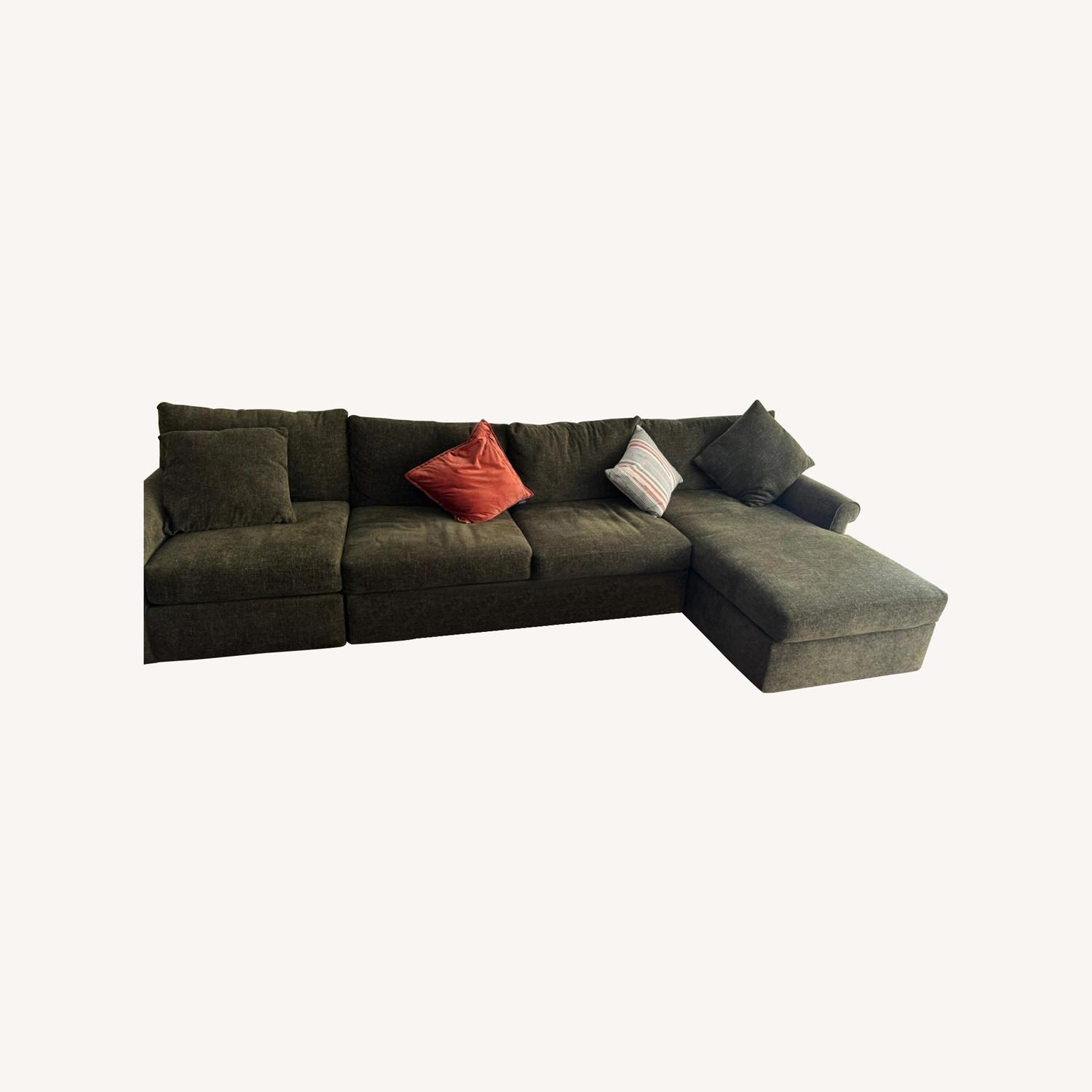 Wrenley 134" Fabric Sectional Chaise Sleeper Sofa - image-0
