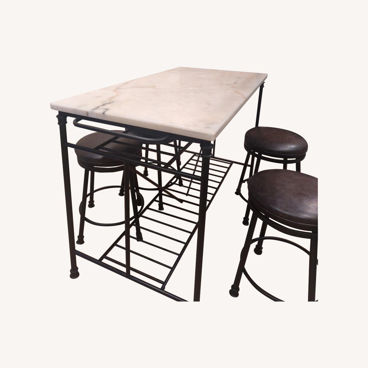 Raymour &amp; Flanigan Kitchen Island Set - AptDeco