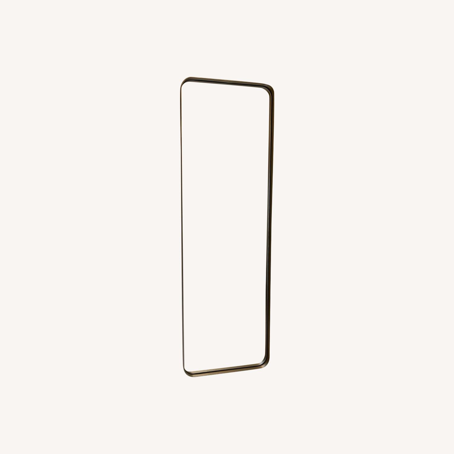 CB2 Audre Brass Rectangular Mirror - image-0