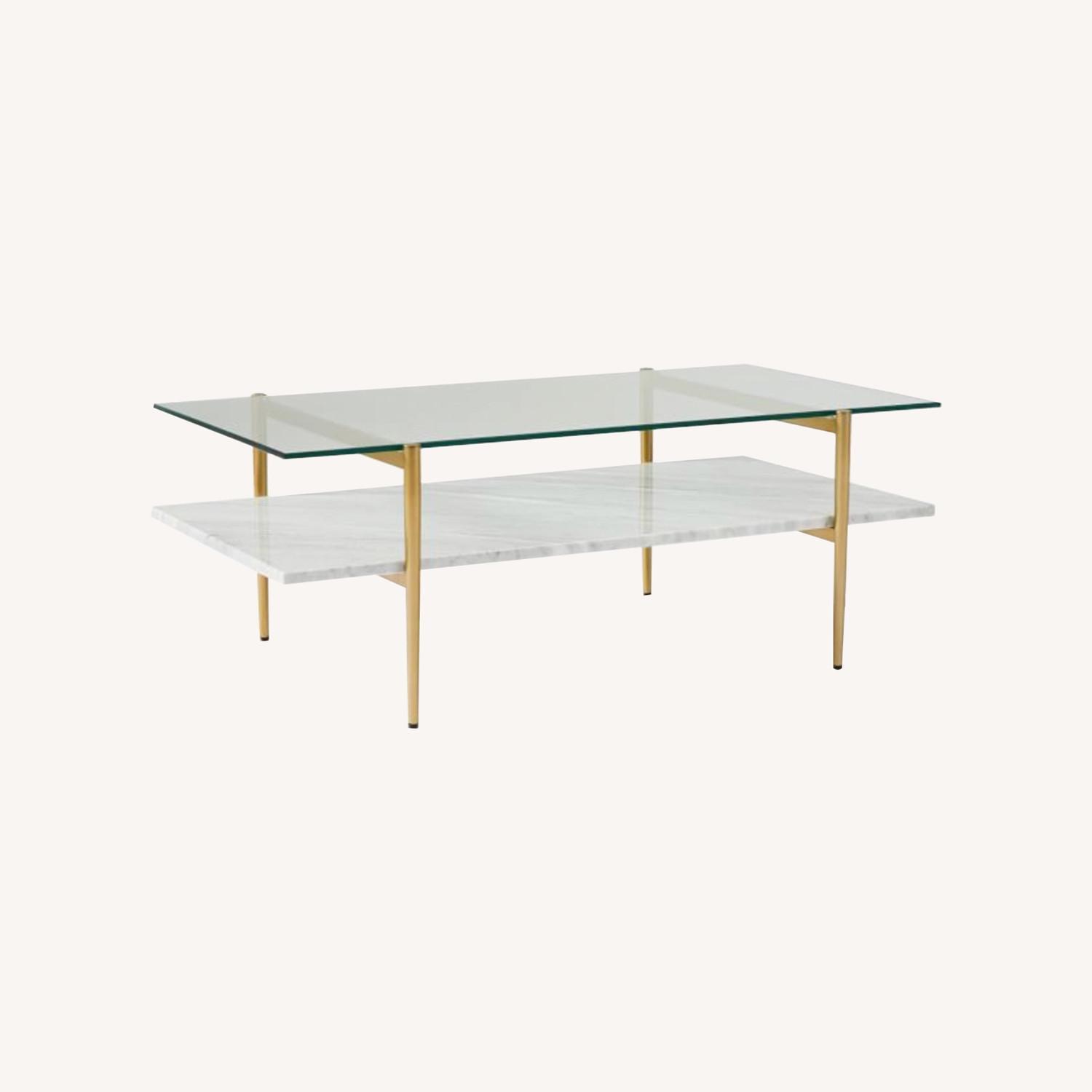 WEST ELM Art Display Coffee Table テーブル Mid-Century Art Display Coffee Table | Modern Living Room