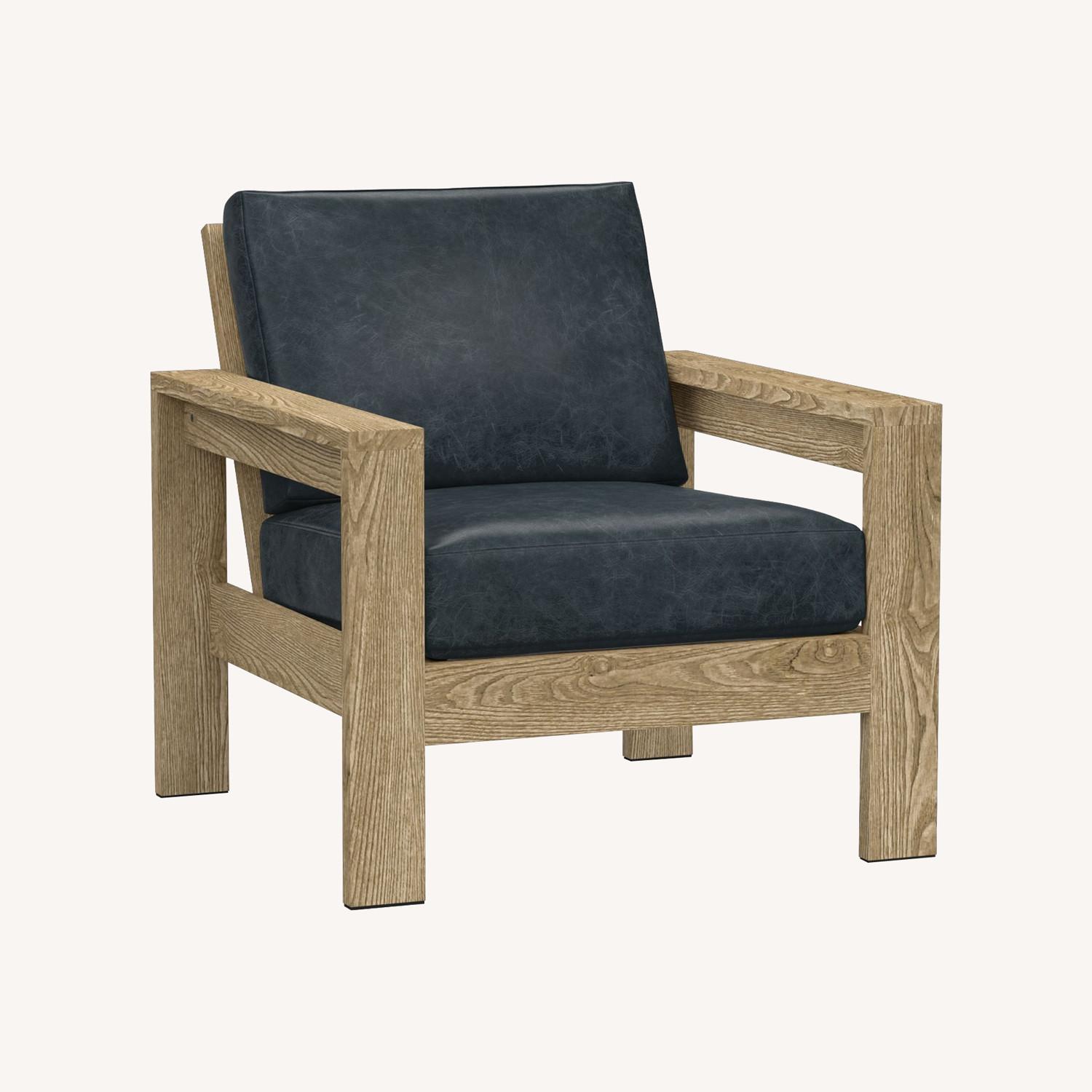 Pottery Barn Malibu Leather Accent Chair - image-0