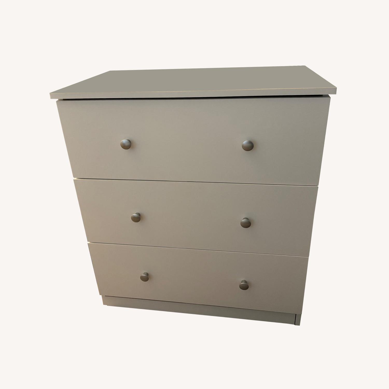 Two Drawers White Dresser - image-0