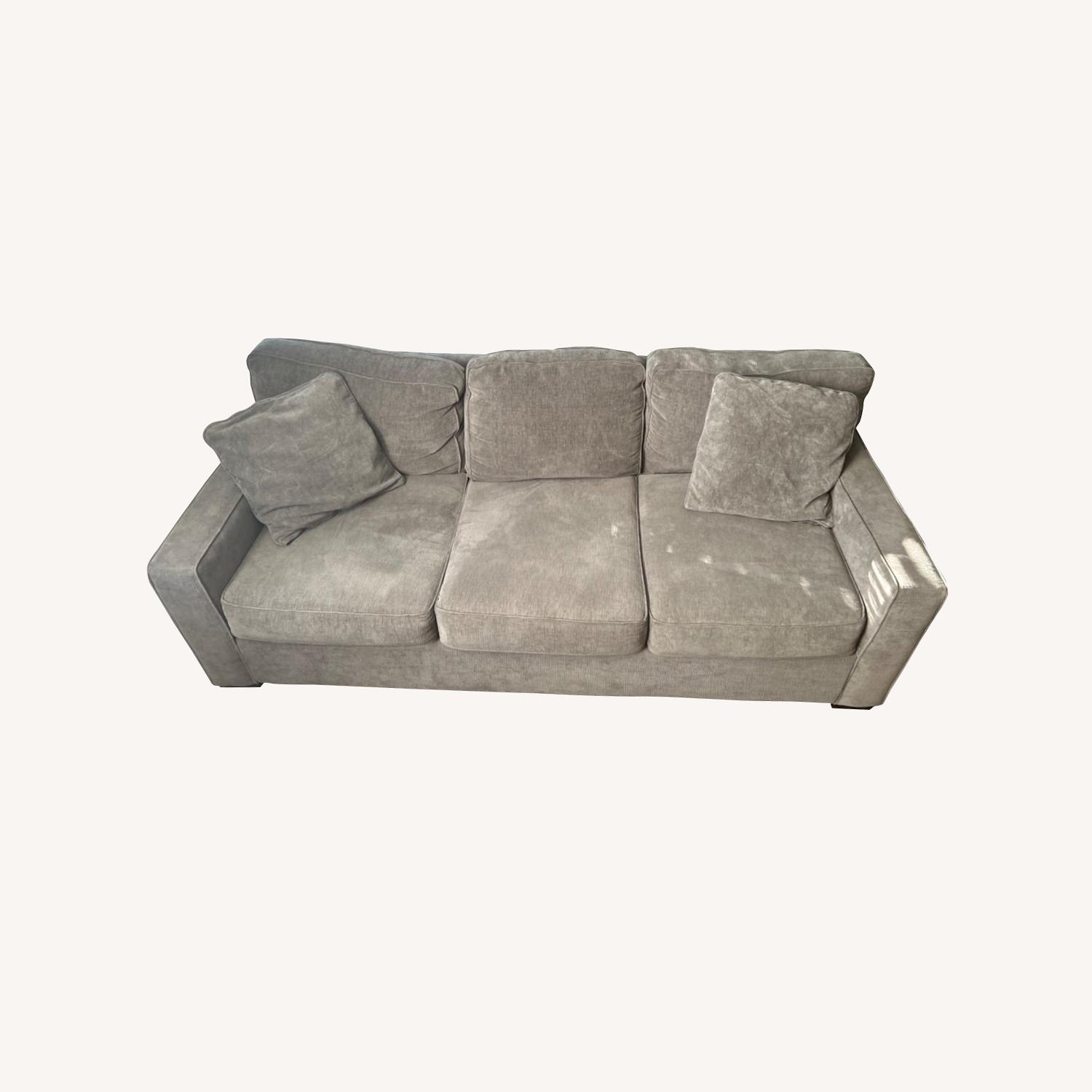 Macy's Radley Mocha Gray Sofa - image-0