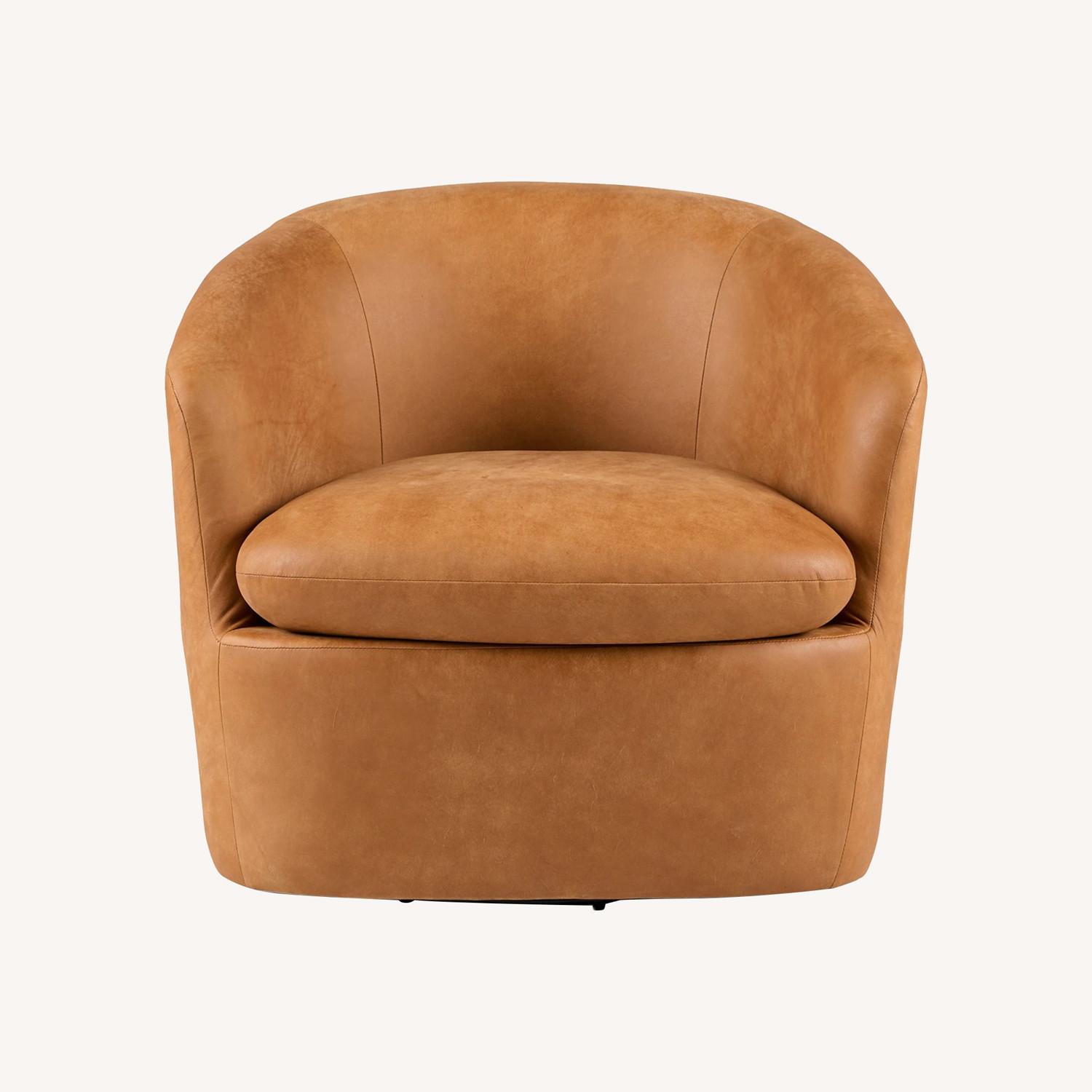 Article Turoy Rawhide Tan Swivel Chair - image-0