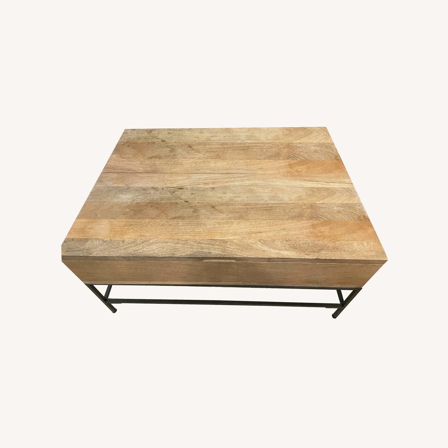 West Elm Industrial Storage Pop-Up Coffee Table - image-0